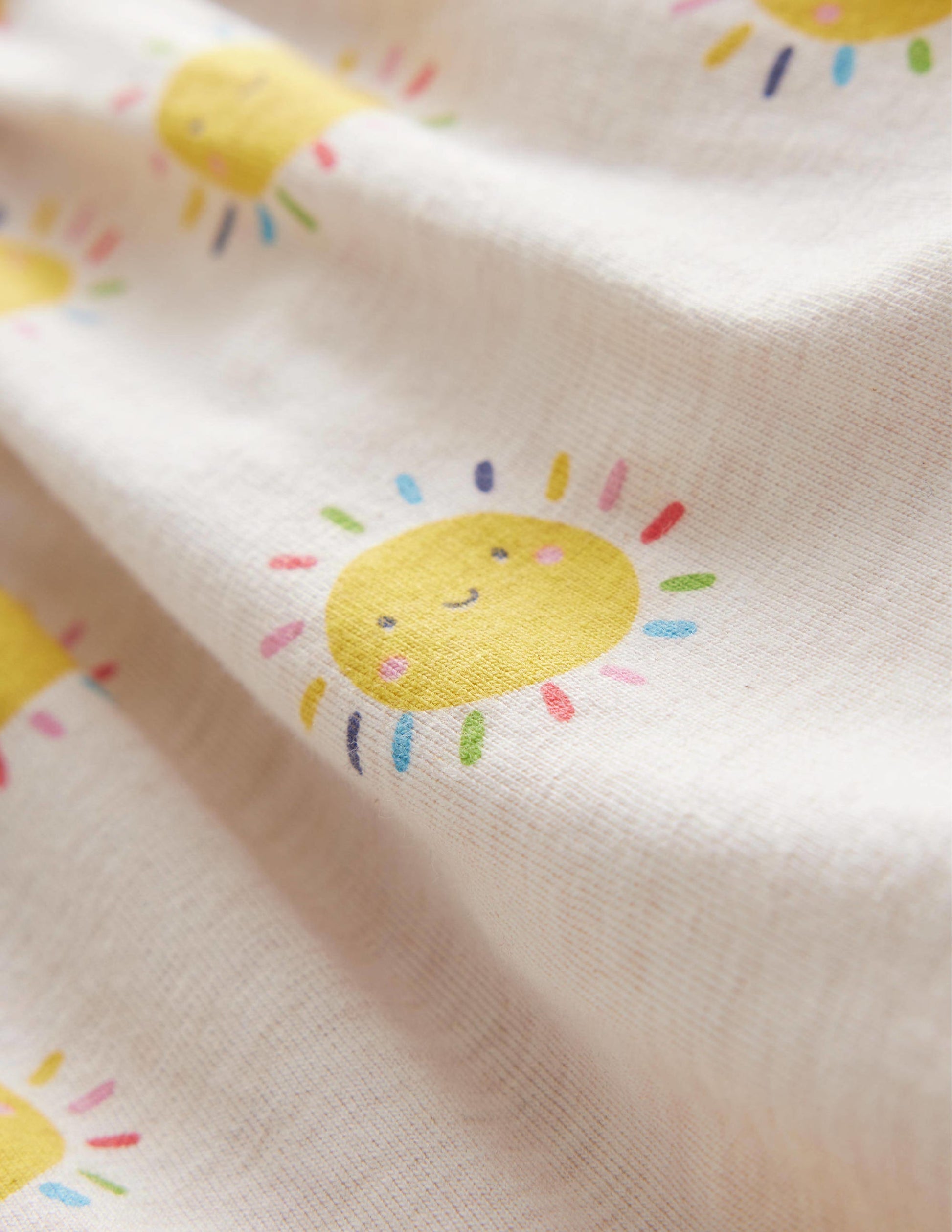 Sleeveless Jersey Dress-Oatmeal Marl Rainbow Suns-3