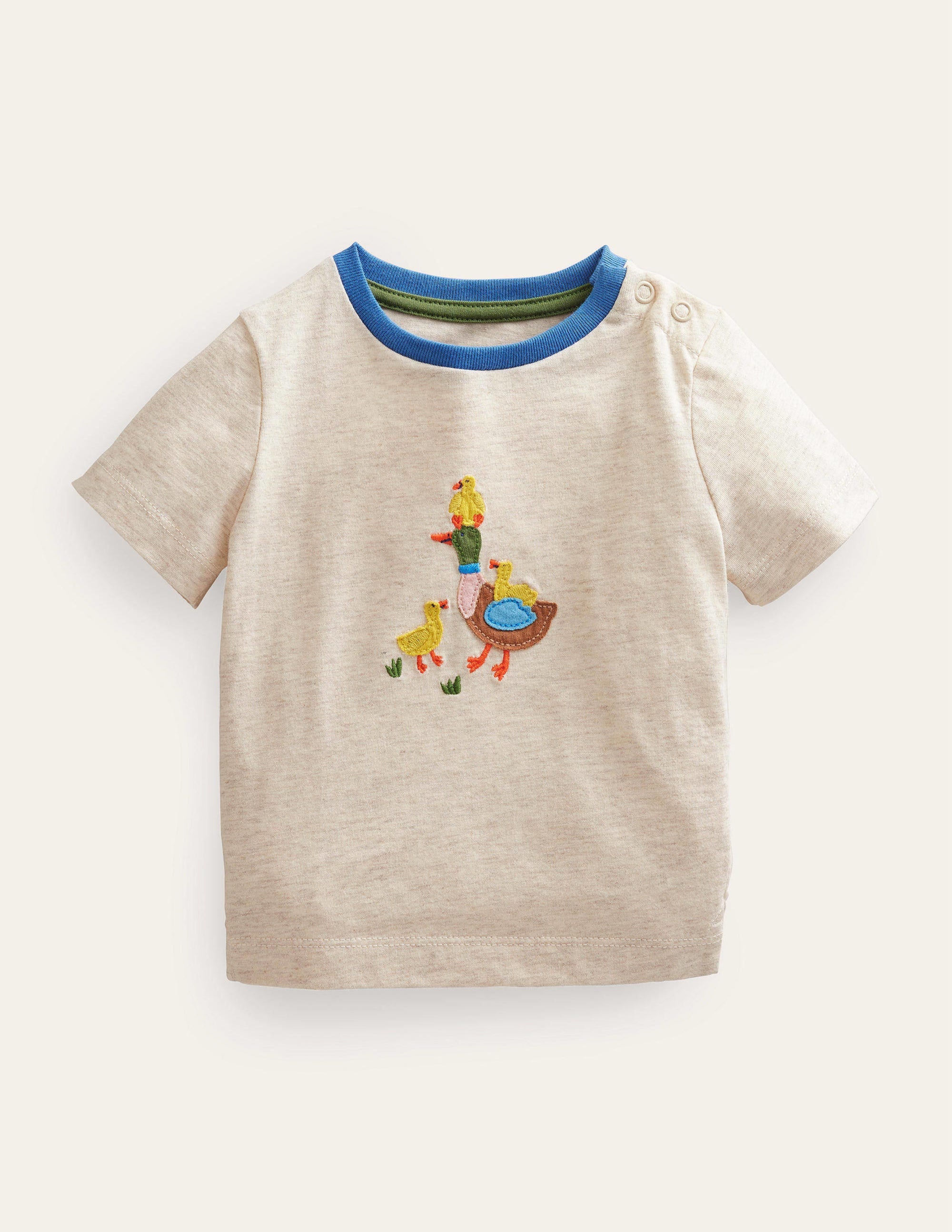 Appliqué T-shirt-Ivory Ducks - Image 1