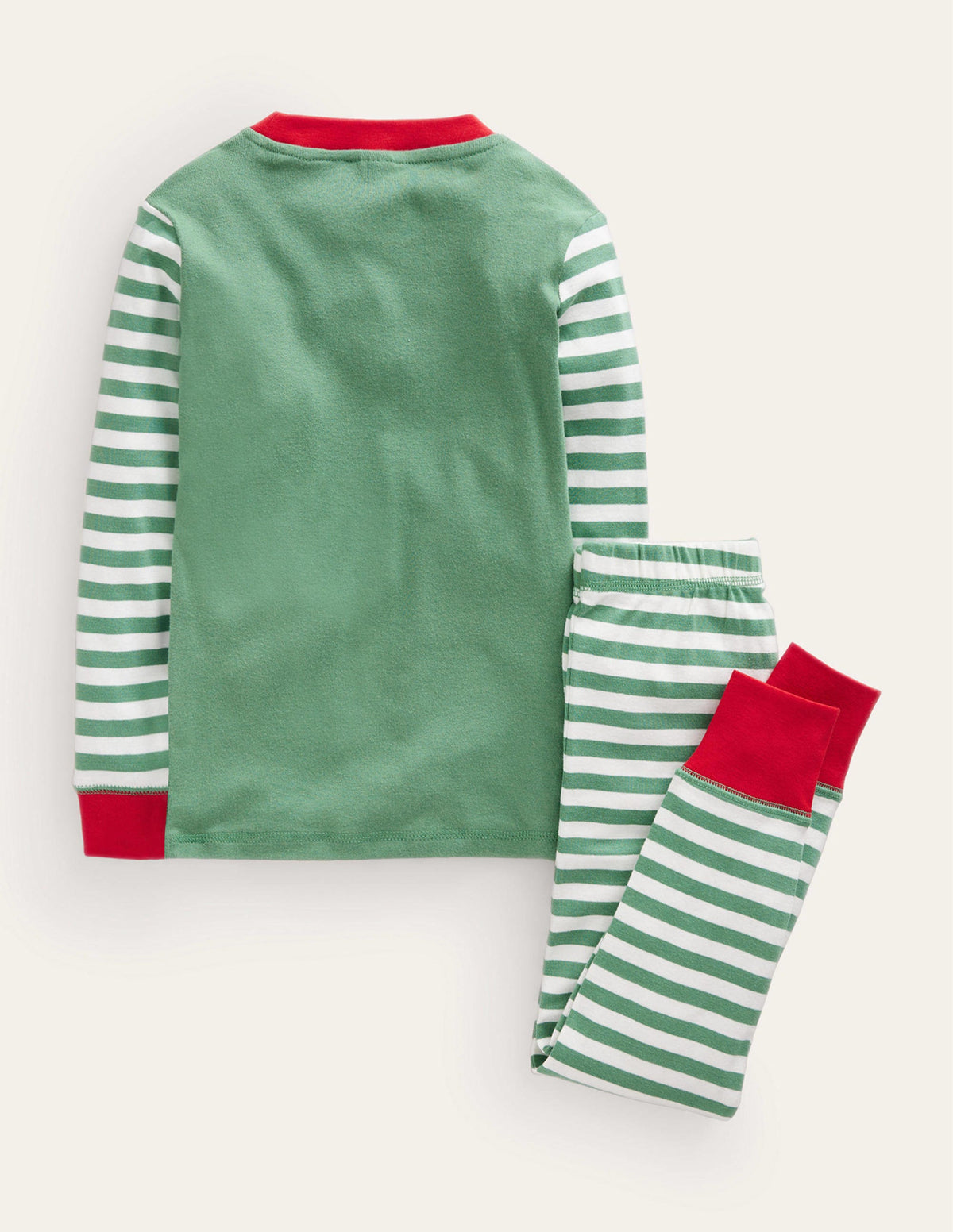 Snug Long John Pajamas-Green Elf-2