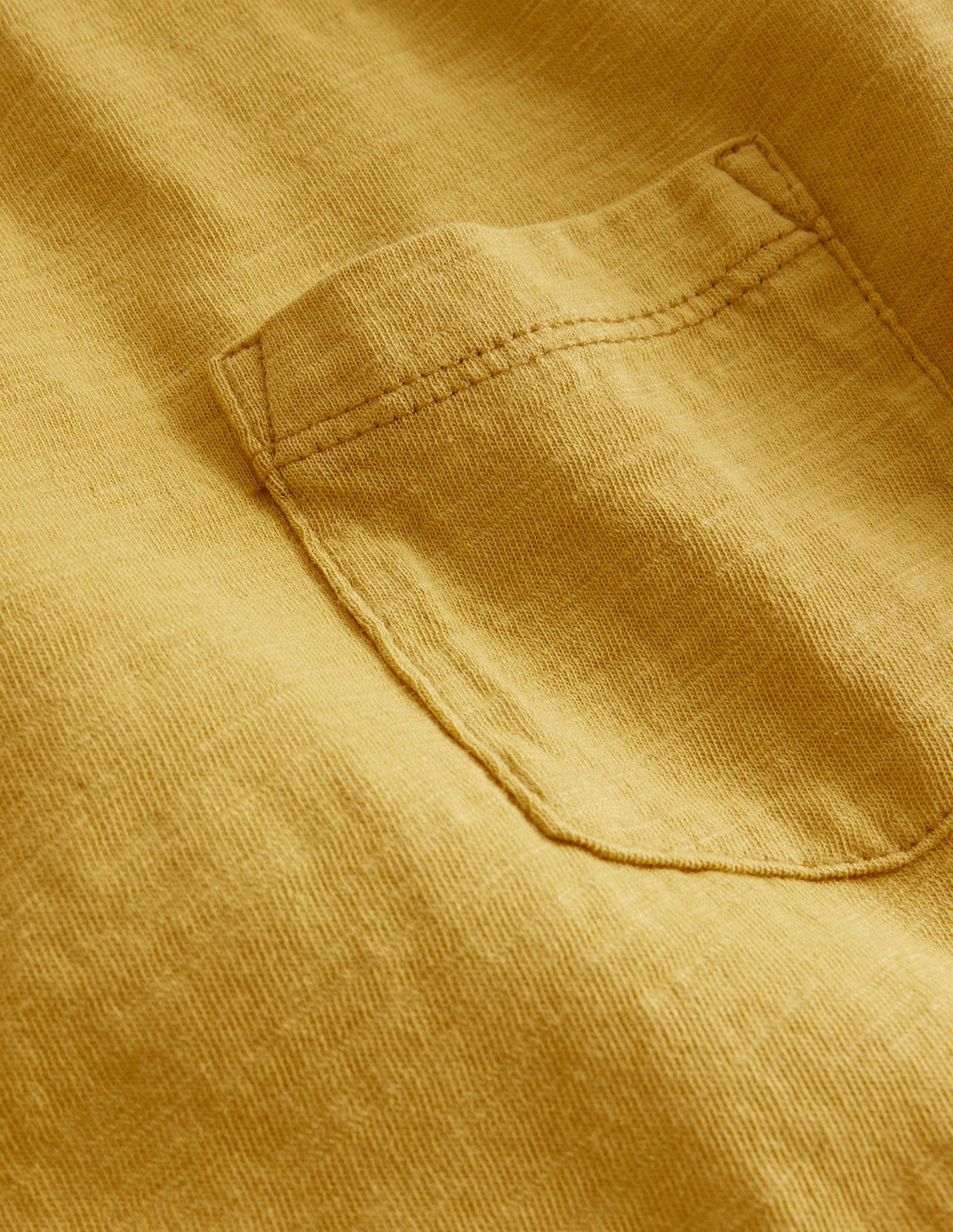Long-sleeved Washed T-shirt-Oil Yellow-3