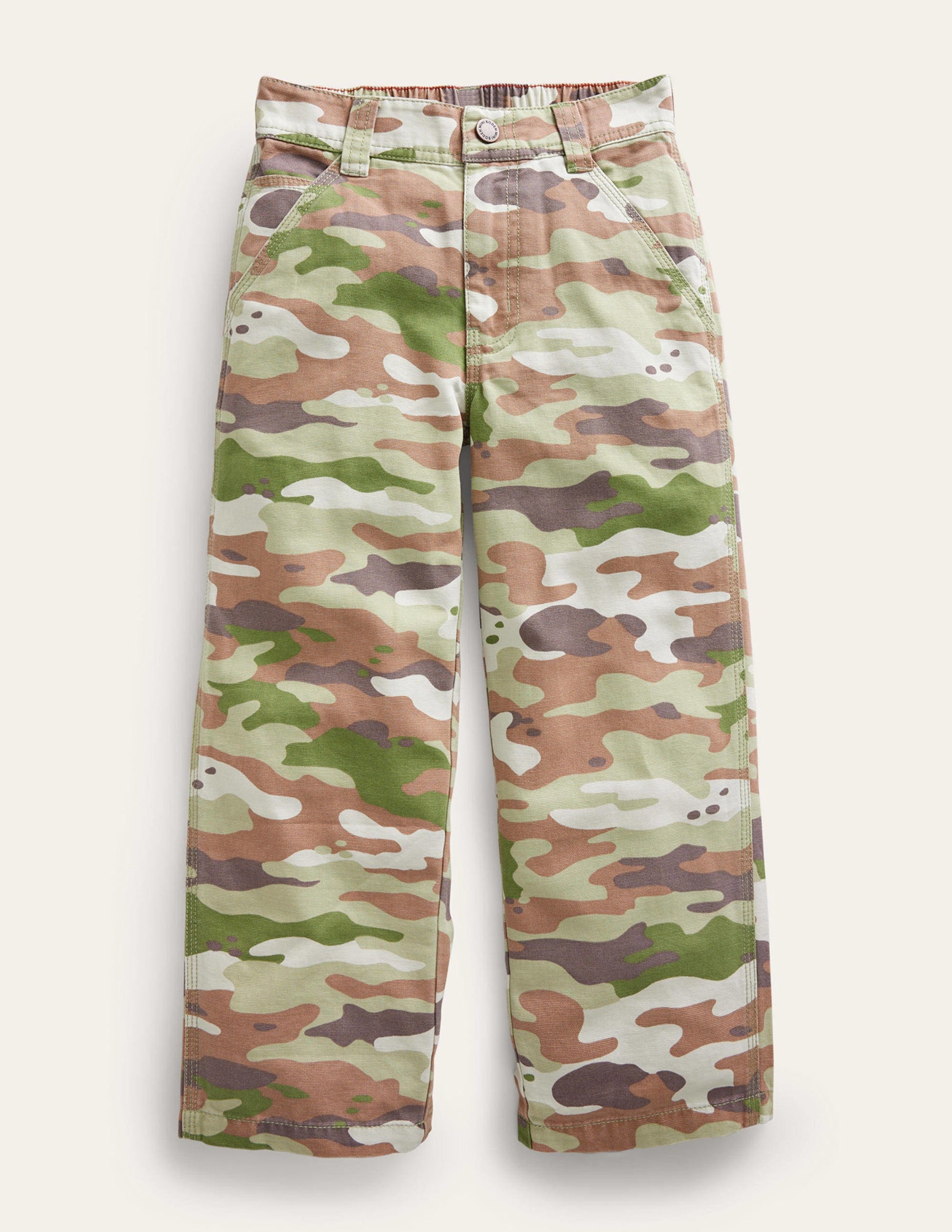 Canvas Carpenter Pants-Green Camo-1