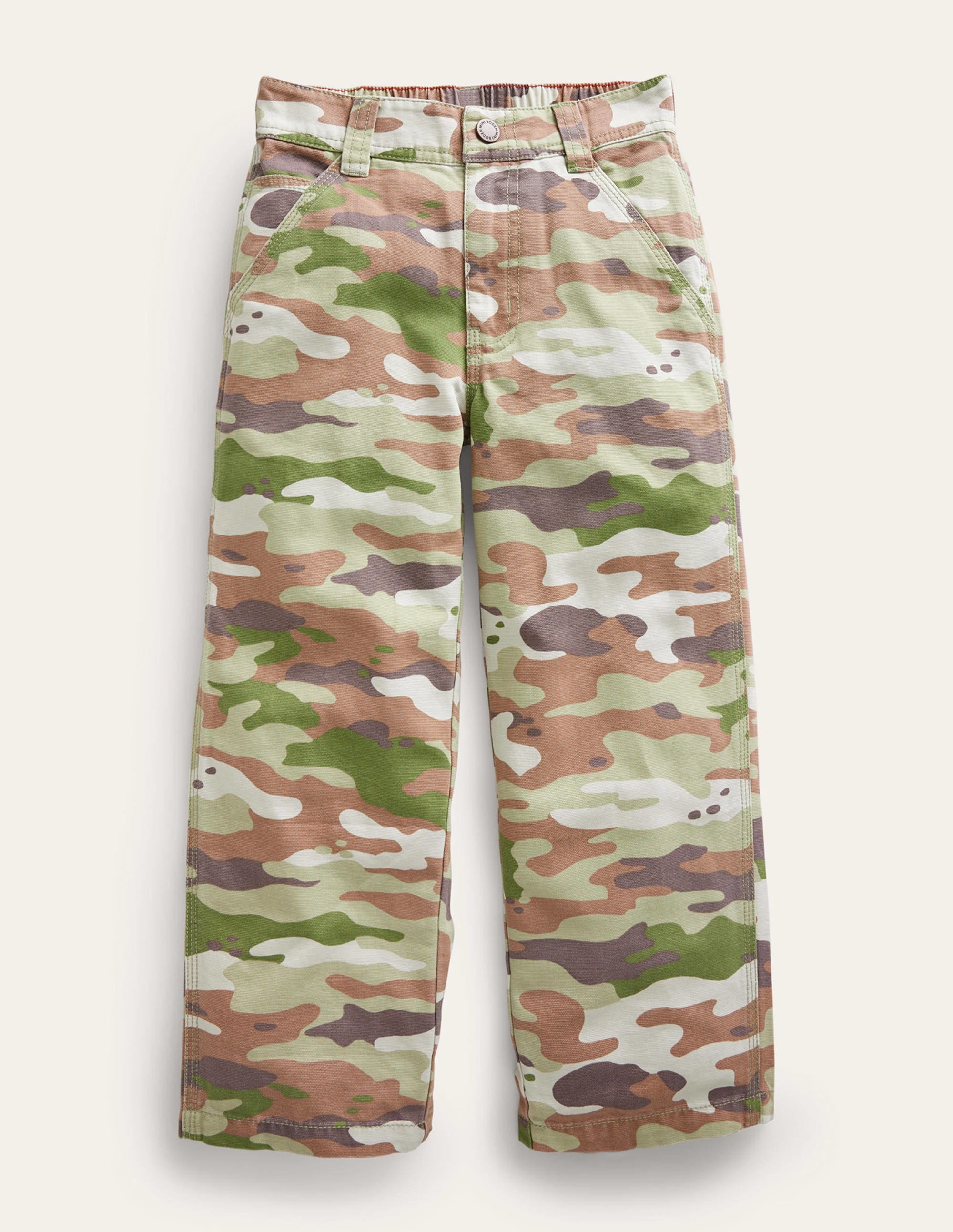 Canvas Carpenter Pants-Green Camo - Image 1