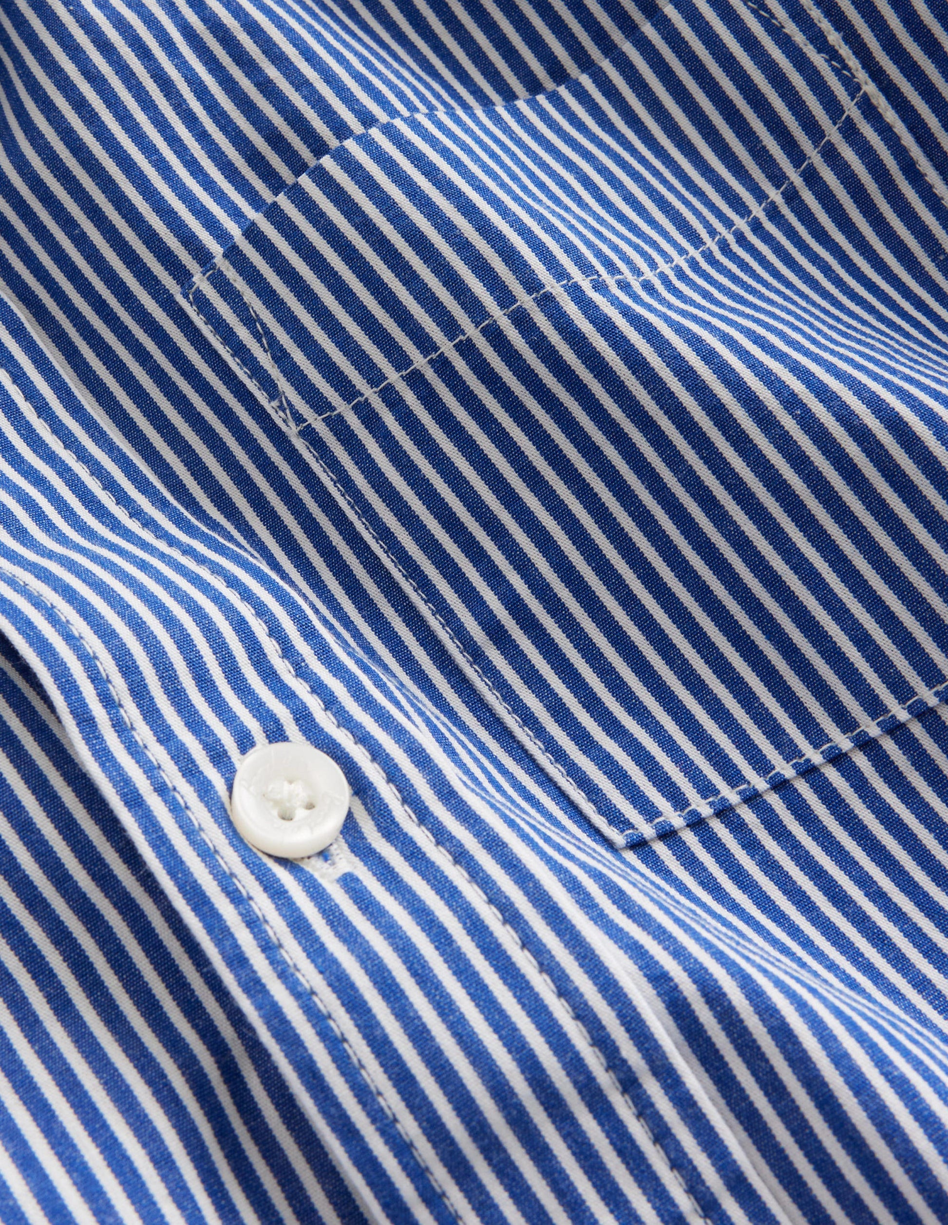Cotton Shirt-Mazarine Blue/Ivory-3