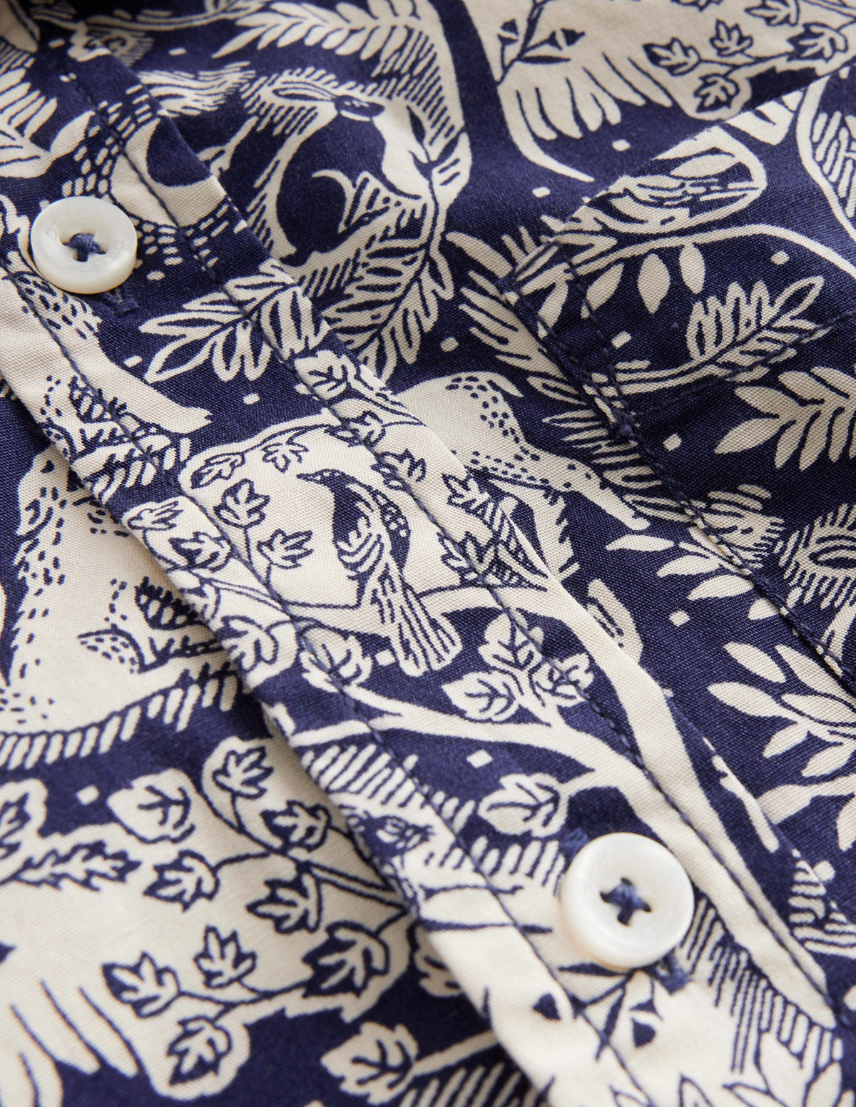 Cotton Shirt-College Navy Magical Forest - Image 3