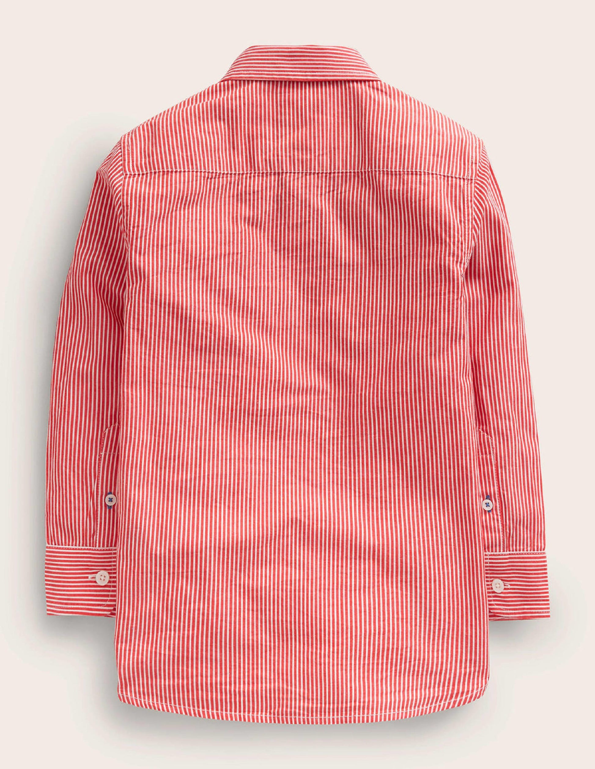 Cotton Shirt-Brilliant Red/Ivory-2