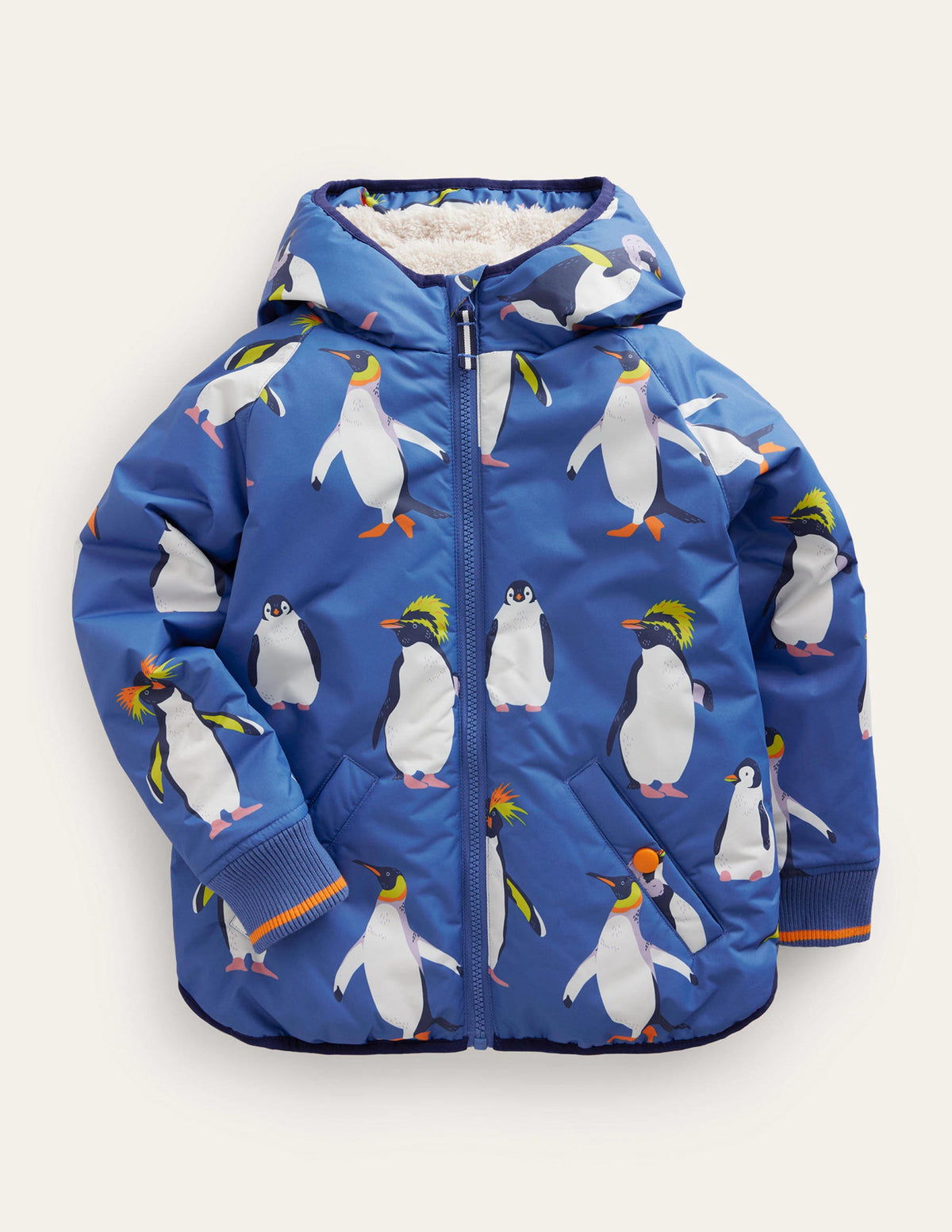 Sherpa Lined Anorak-Penguin Print - Image 1