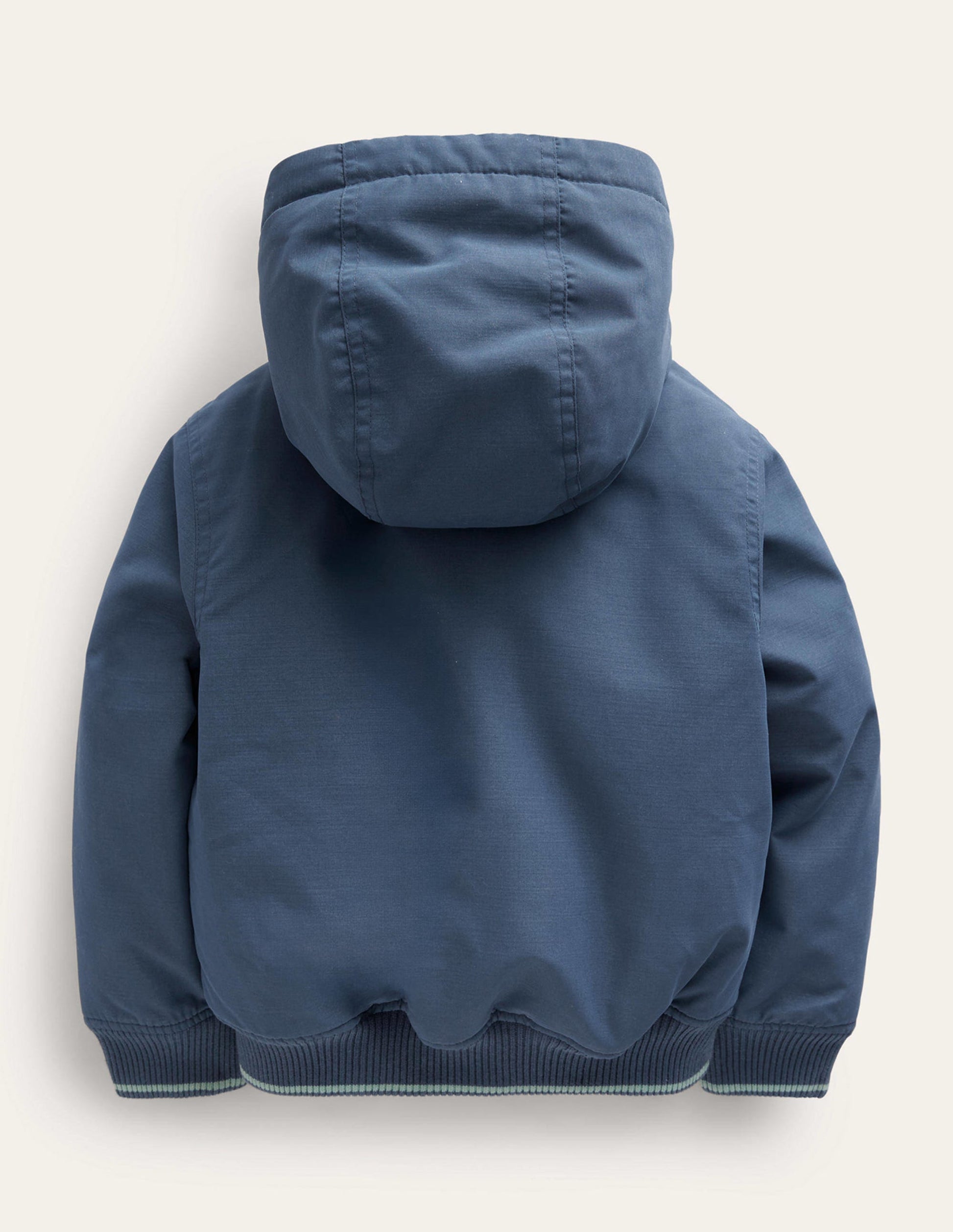 Hooded Lined Bomber Jacket-Robot Blue-2