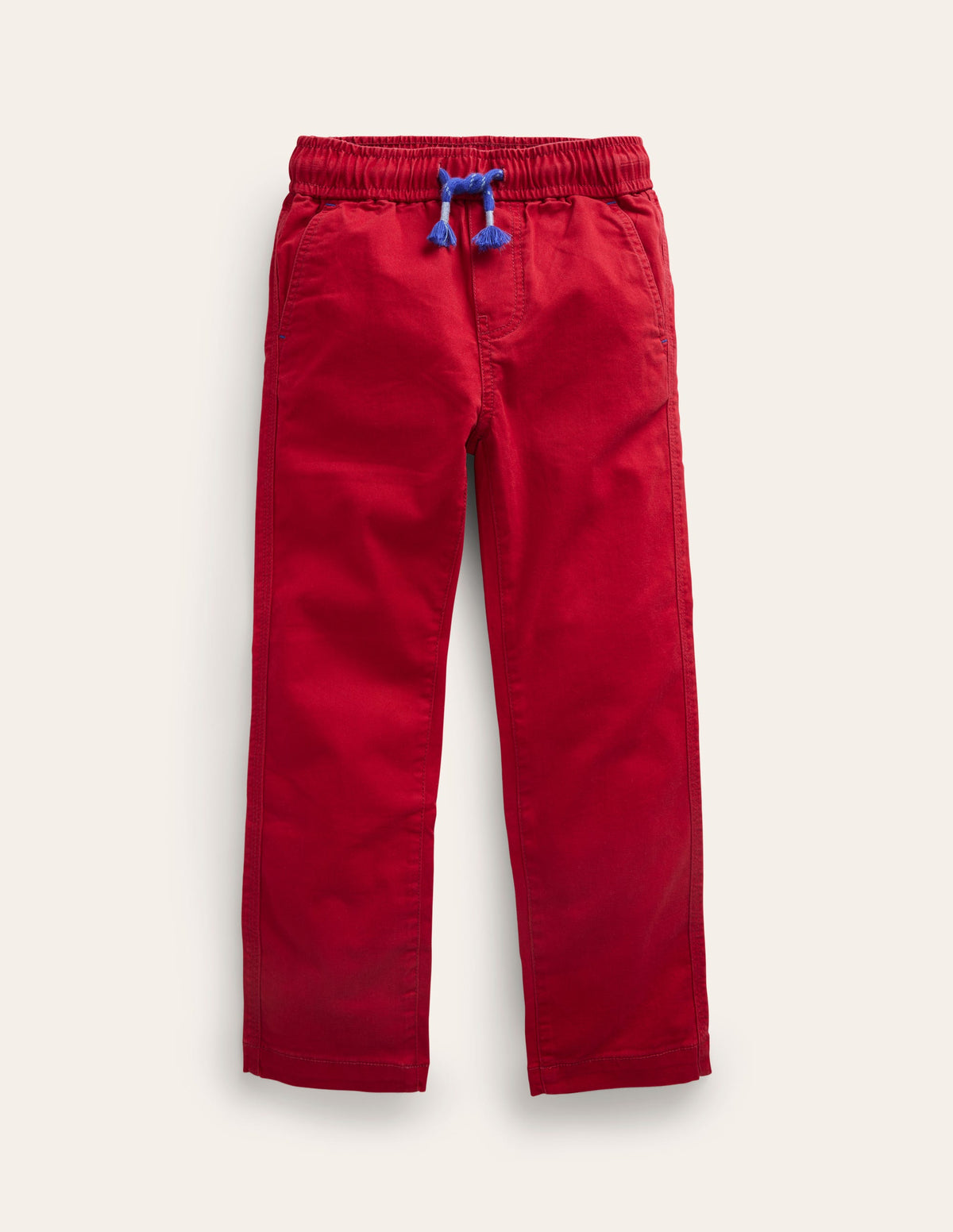 Slim Pull-On Pants-Royal Red-1