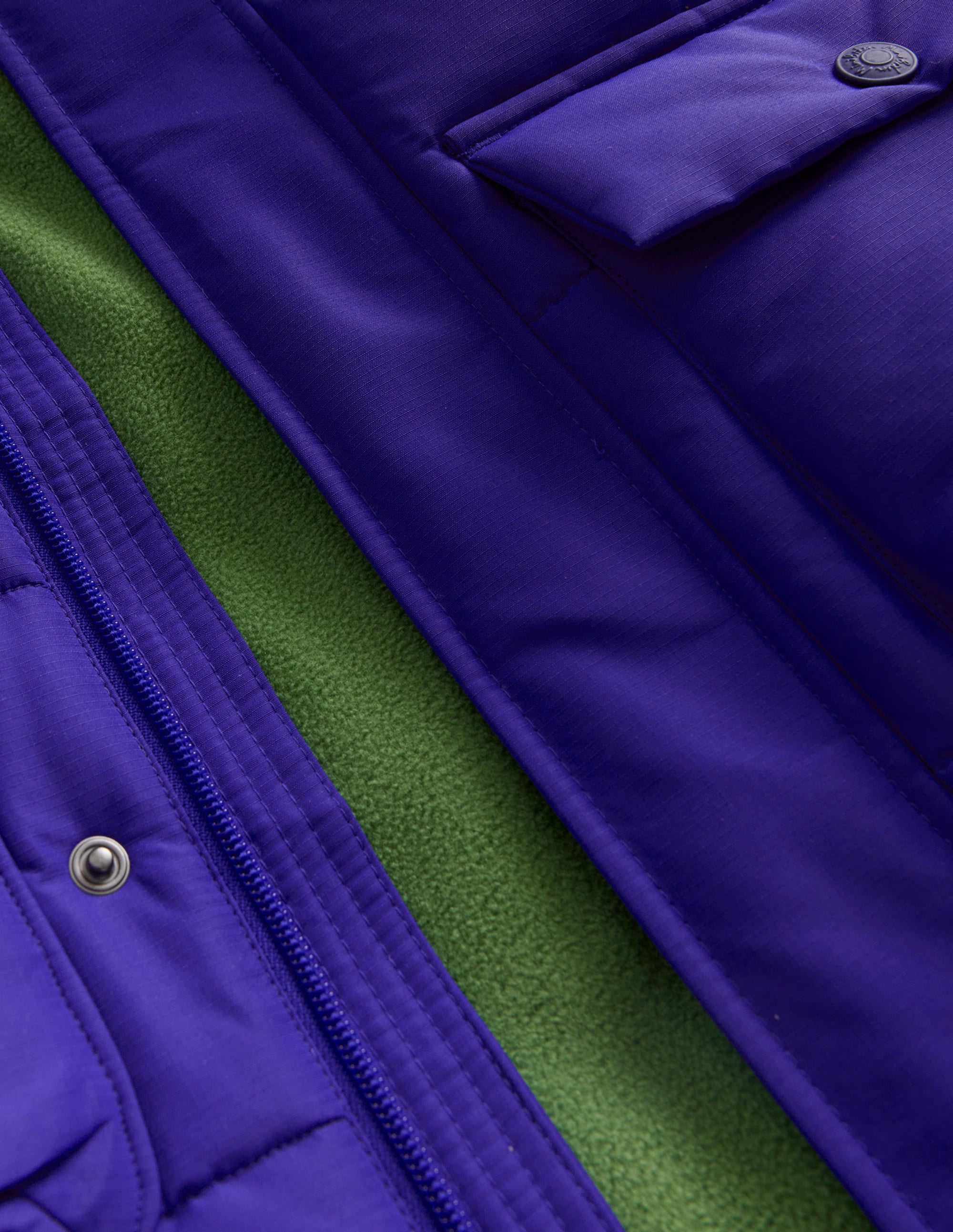 Fleece Lined Padded Coat-Bluing - Image 3