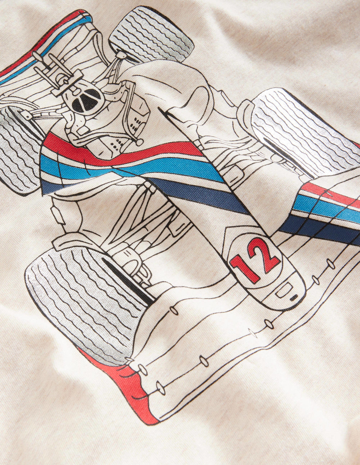 Printed Vehicle T-Shirt-Oatmeal Marl - Image 3
