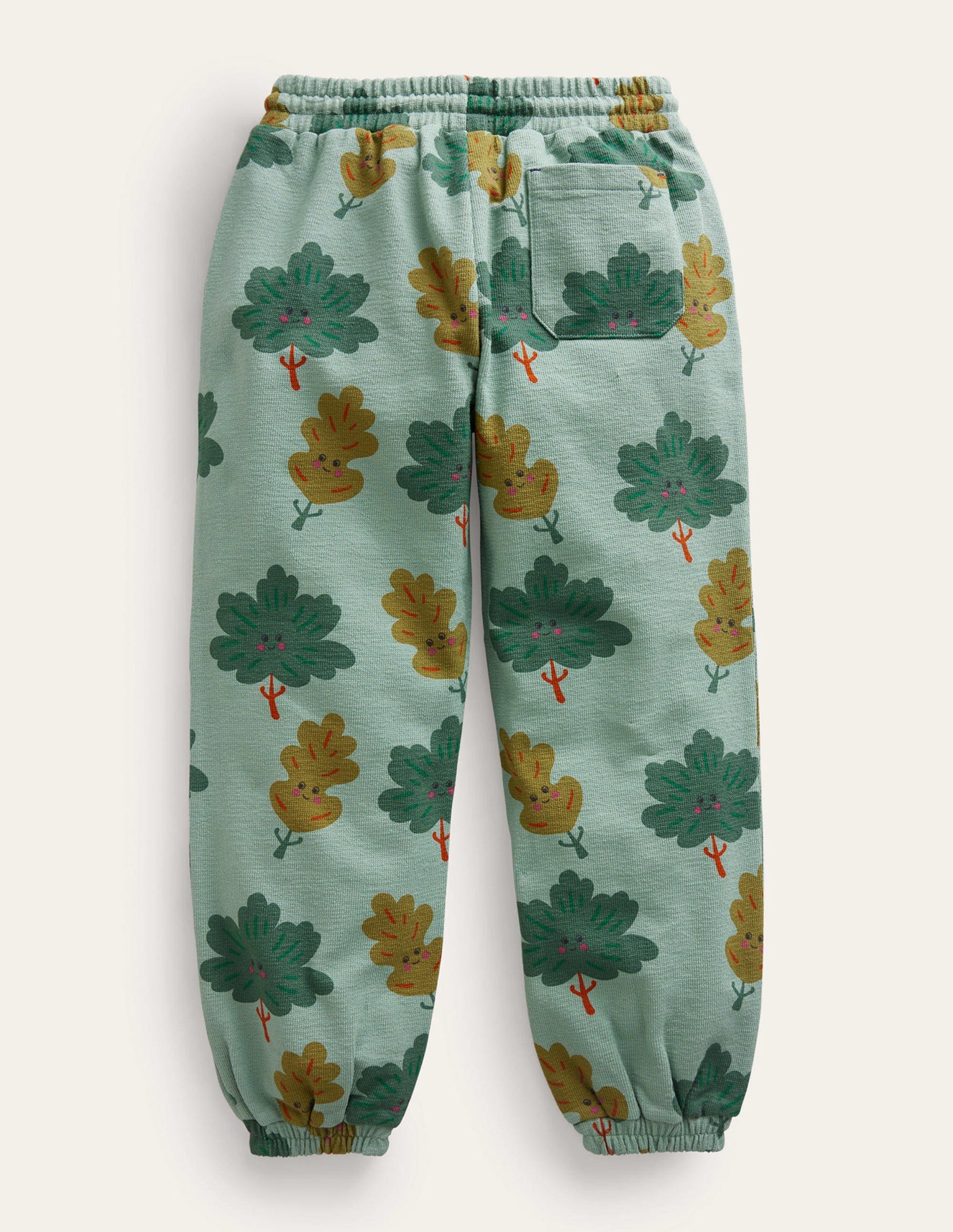 Printed Cosy Relaxed Joggers-Monster Green Trees-2