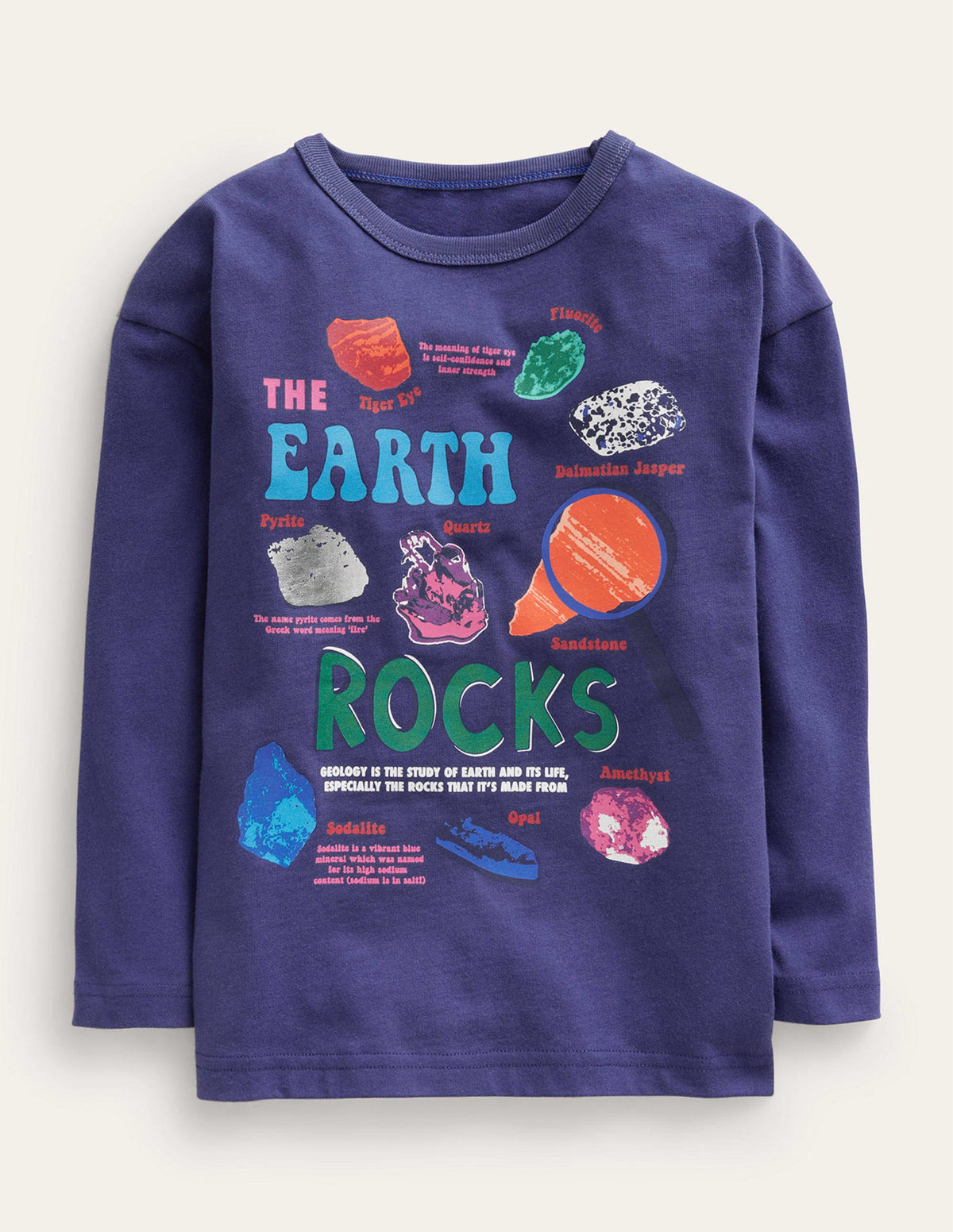 Printed Rock T-shirt-Starboard Blue - Image 1
