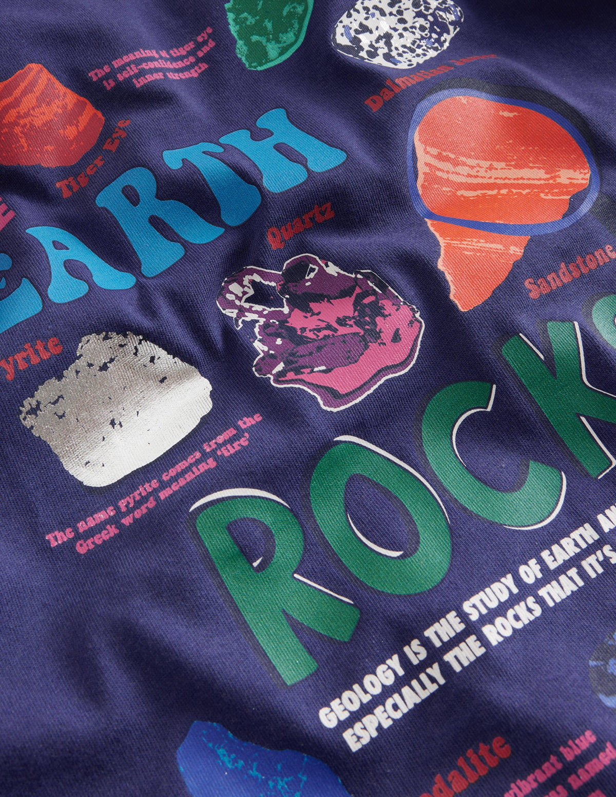 Printed Rock T-shirt-Starboard Blue-3