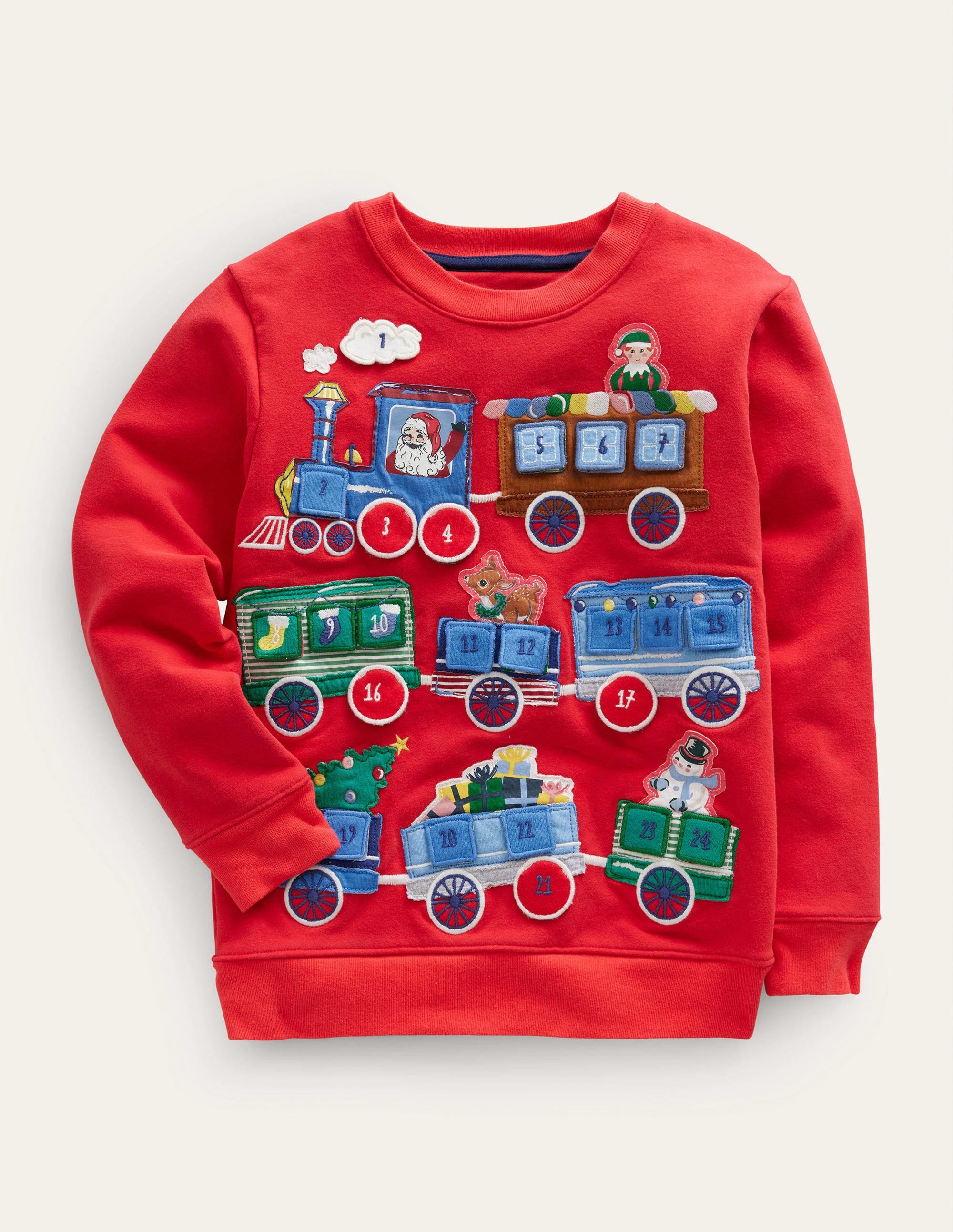 Advent Calendar Sweatshirt-Red - Image 1