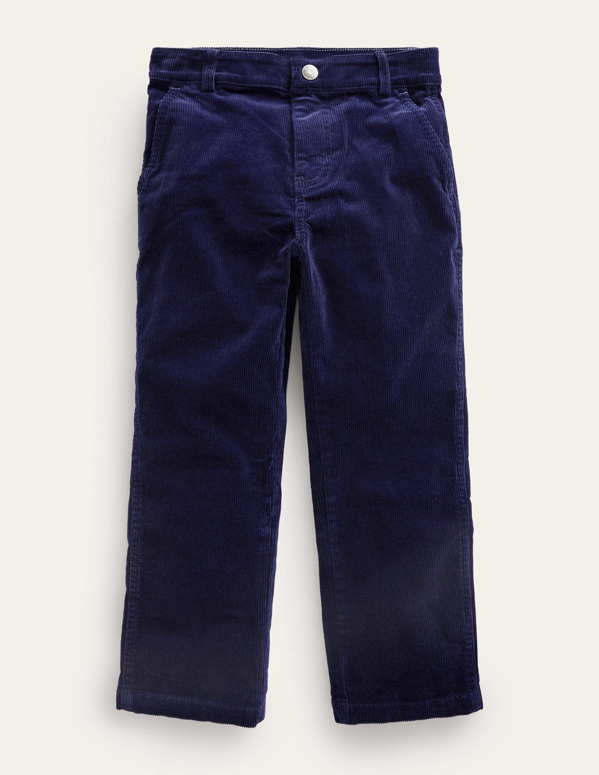 Straight Leg Cord Pants-College Navy-1