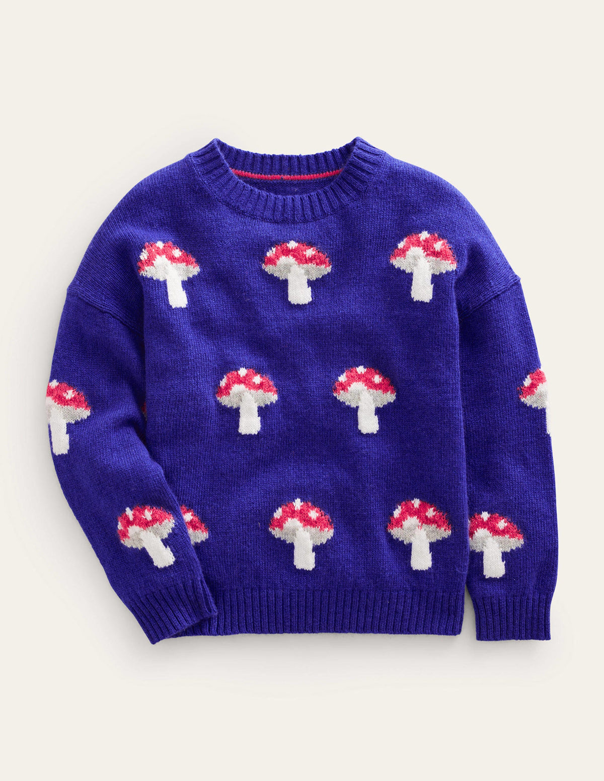 Wow All Over Jacquard Sweater-Bluing-1