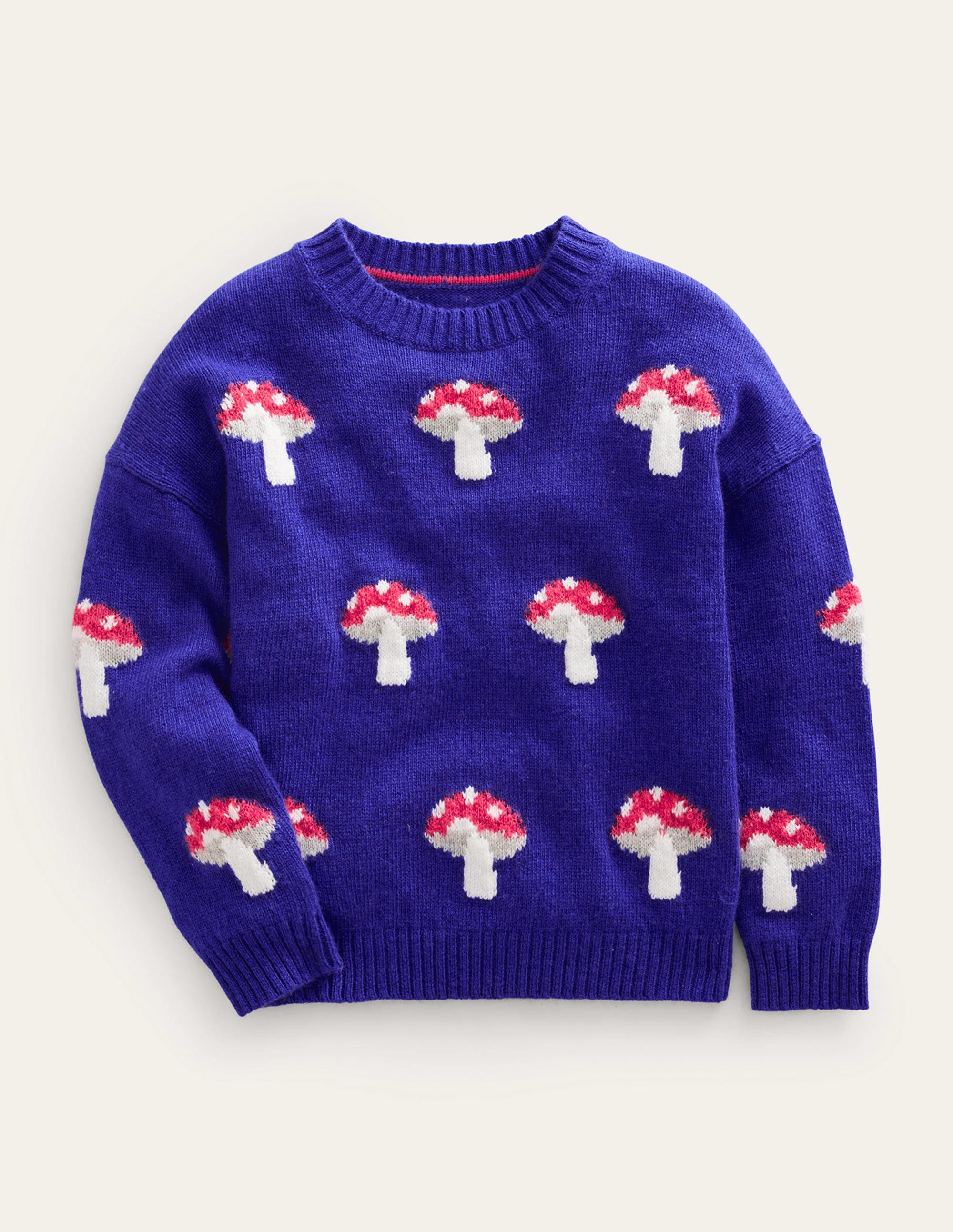 Wow All Over Jacquard Sweater-Bluing - Image 1