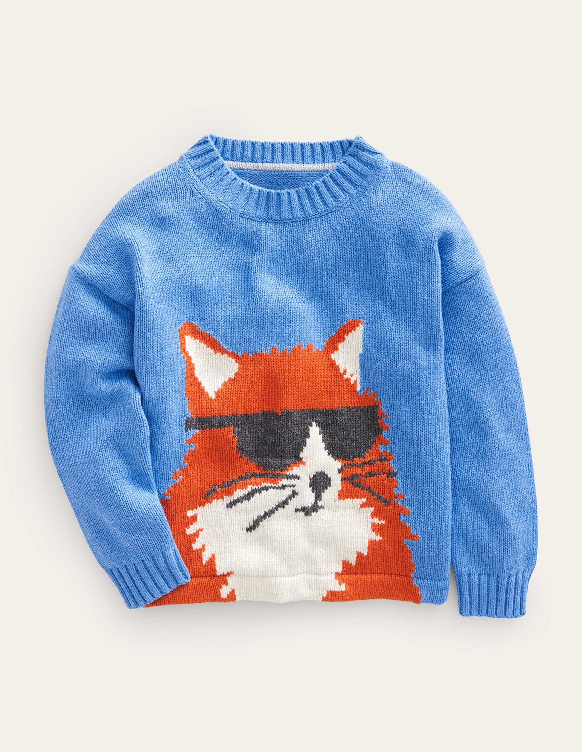 Dude Animal Sweater-Blue-1