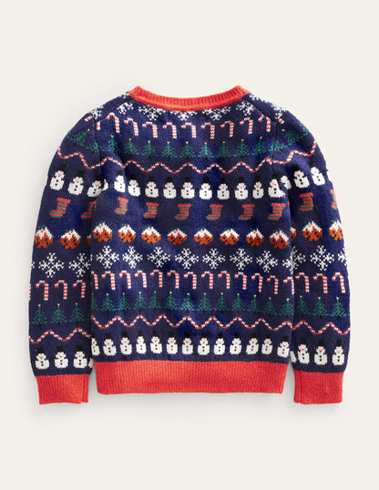 All Over Christmas Fair Isle-College Navy-2