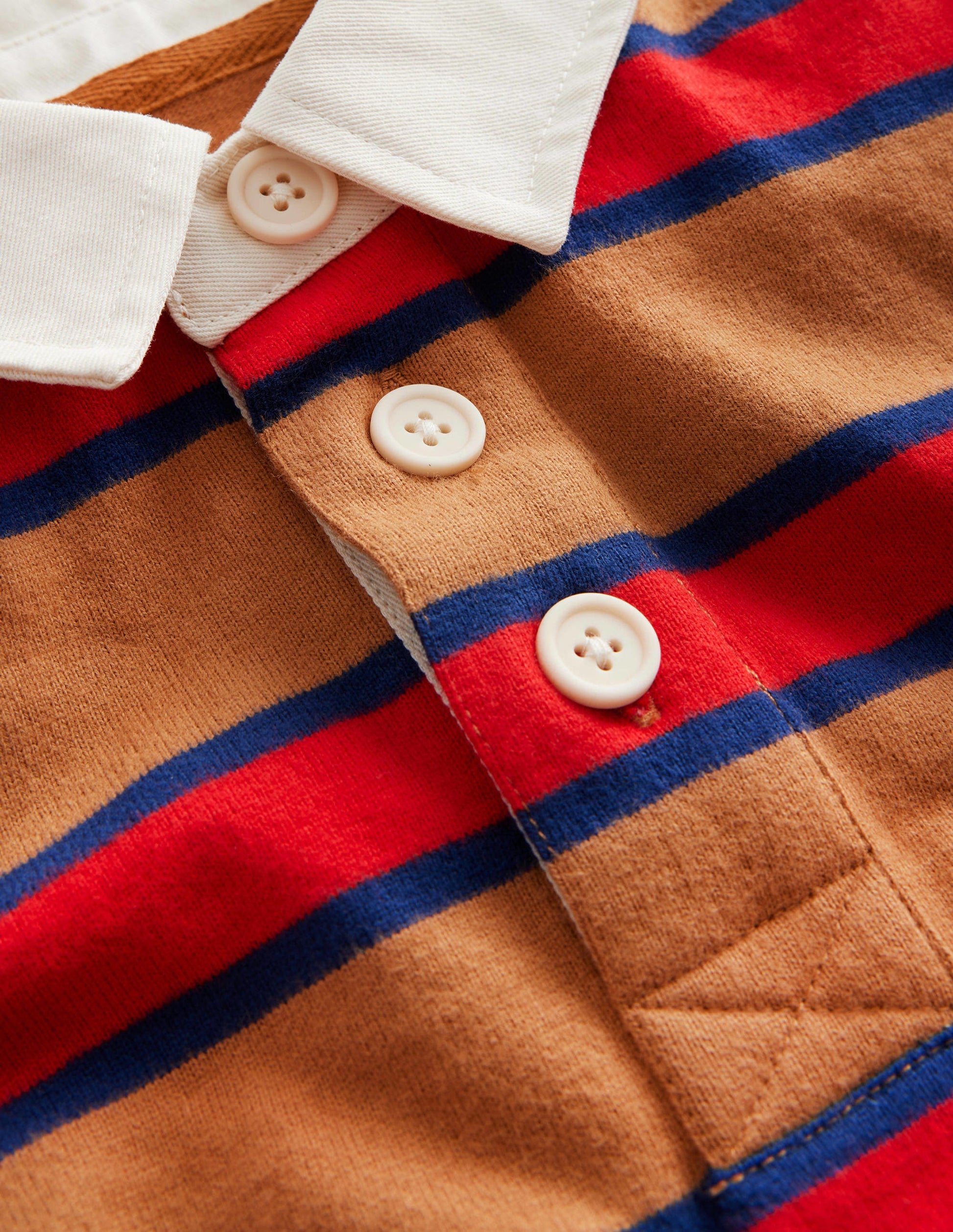 Classic Rugby Shirt-Butterscotch Brown/Red-3