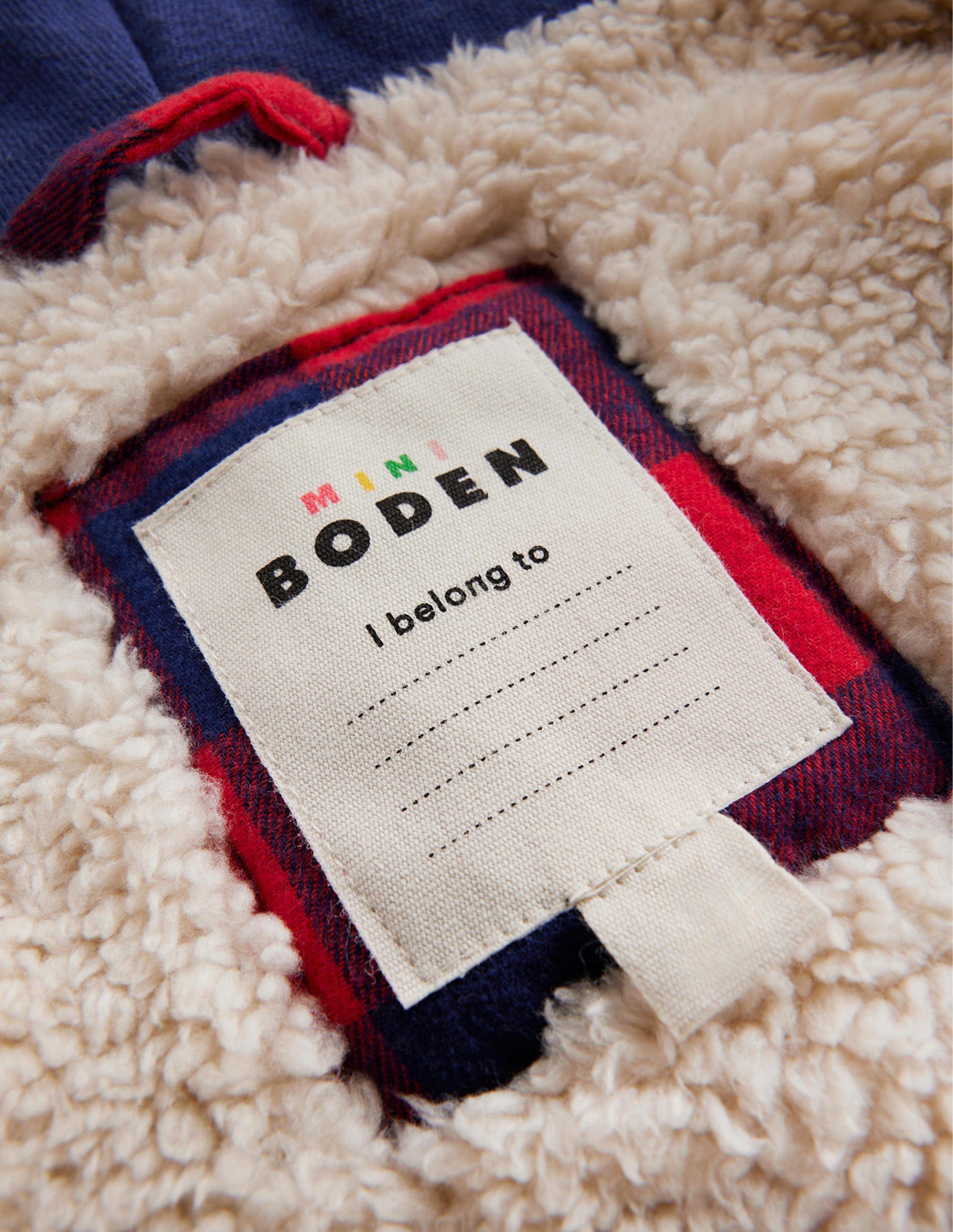 Hooded Borg Lined Jacket-Red / Blue Gingham-4
