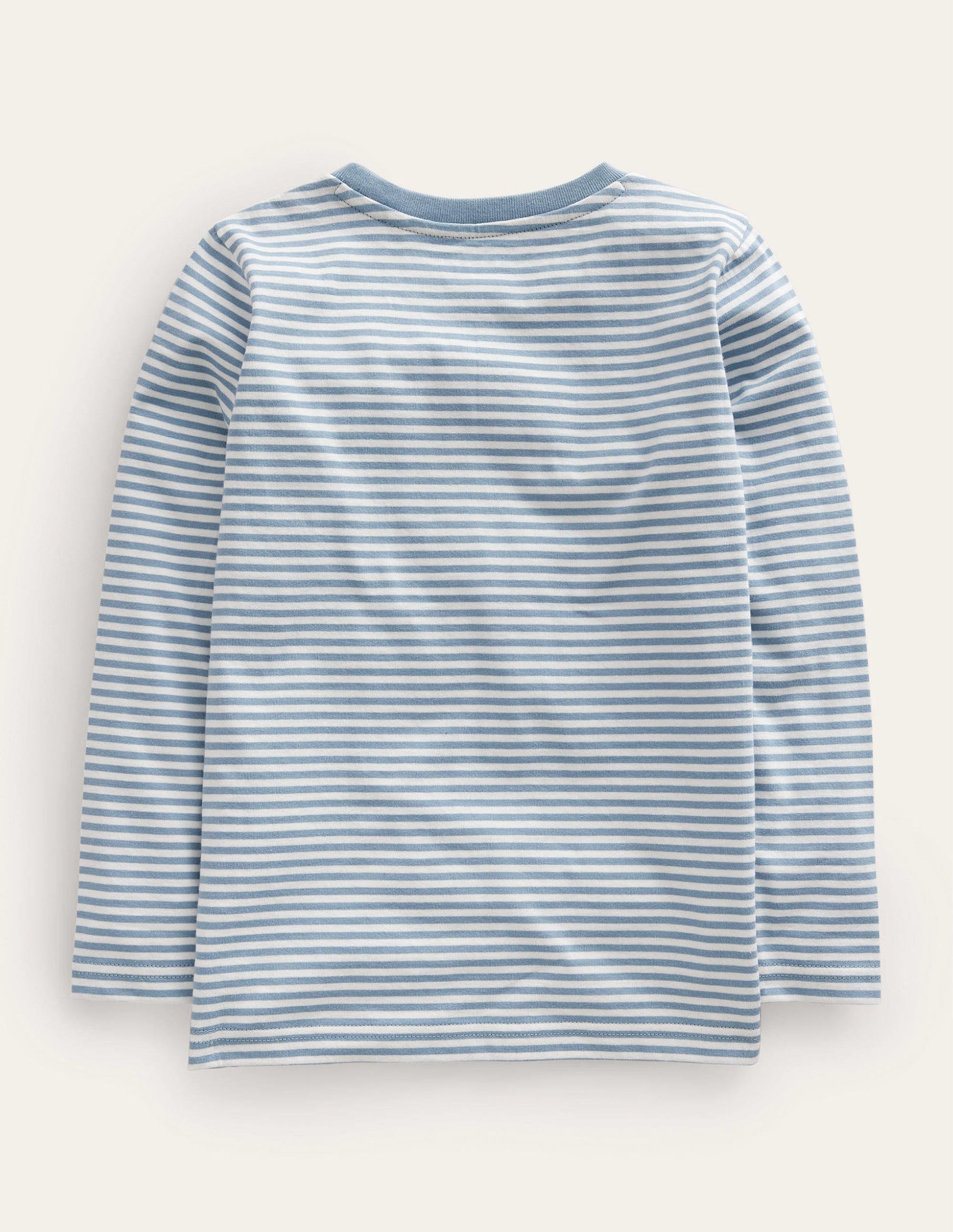 Hare Applique T-shirt-Pebble Blue/Ivory Hare-2