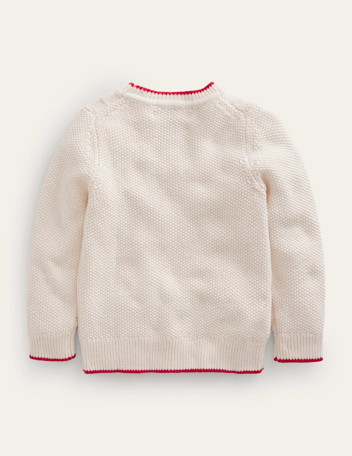 Rudolph Pom Pom Sweater-Ecru Marl - Image 2