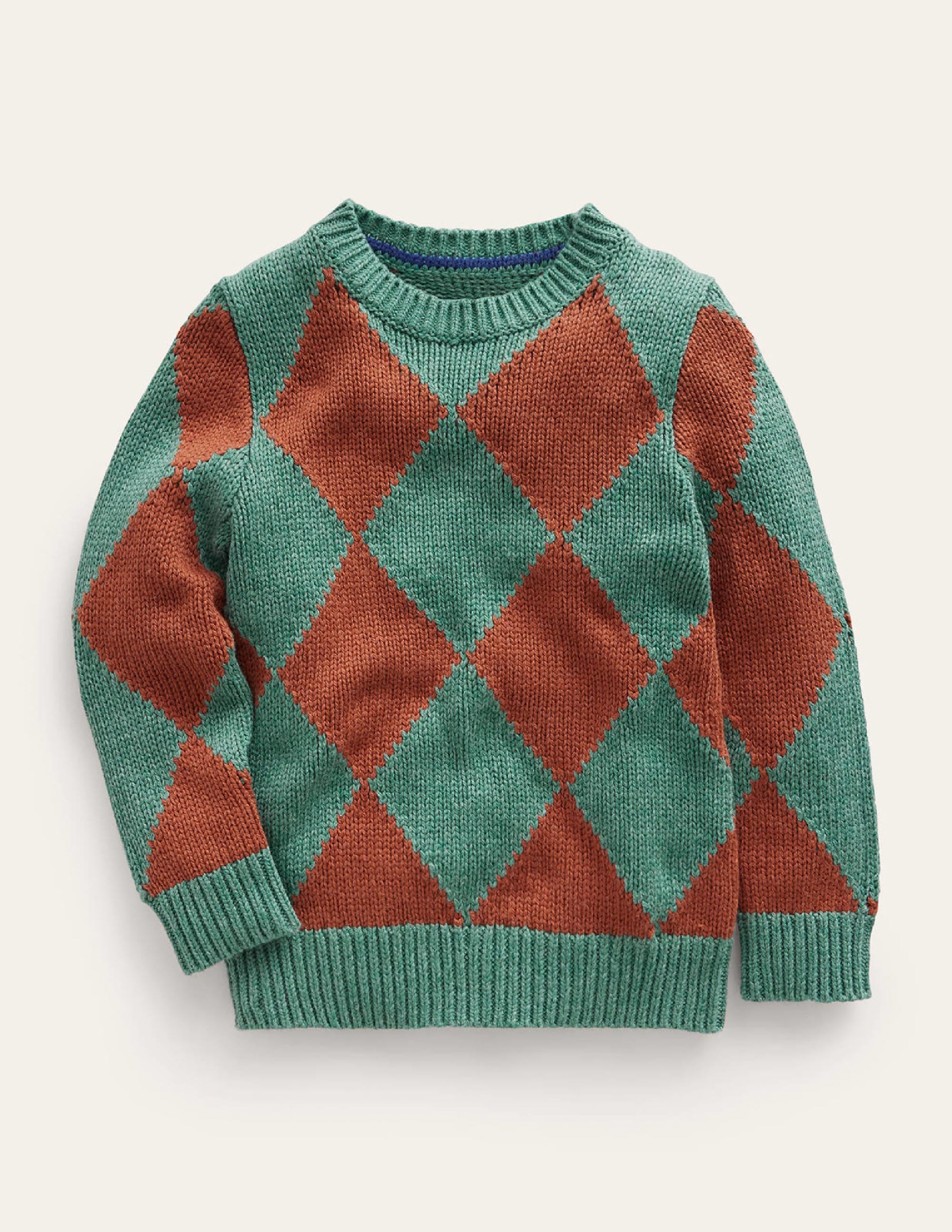 Argyle Sweater-Green Smoke - Image 1