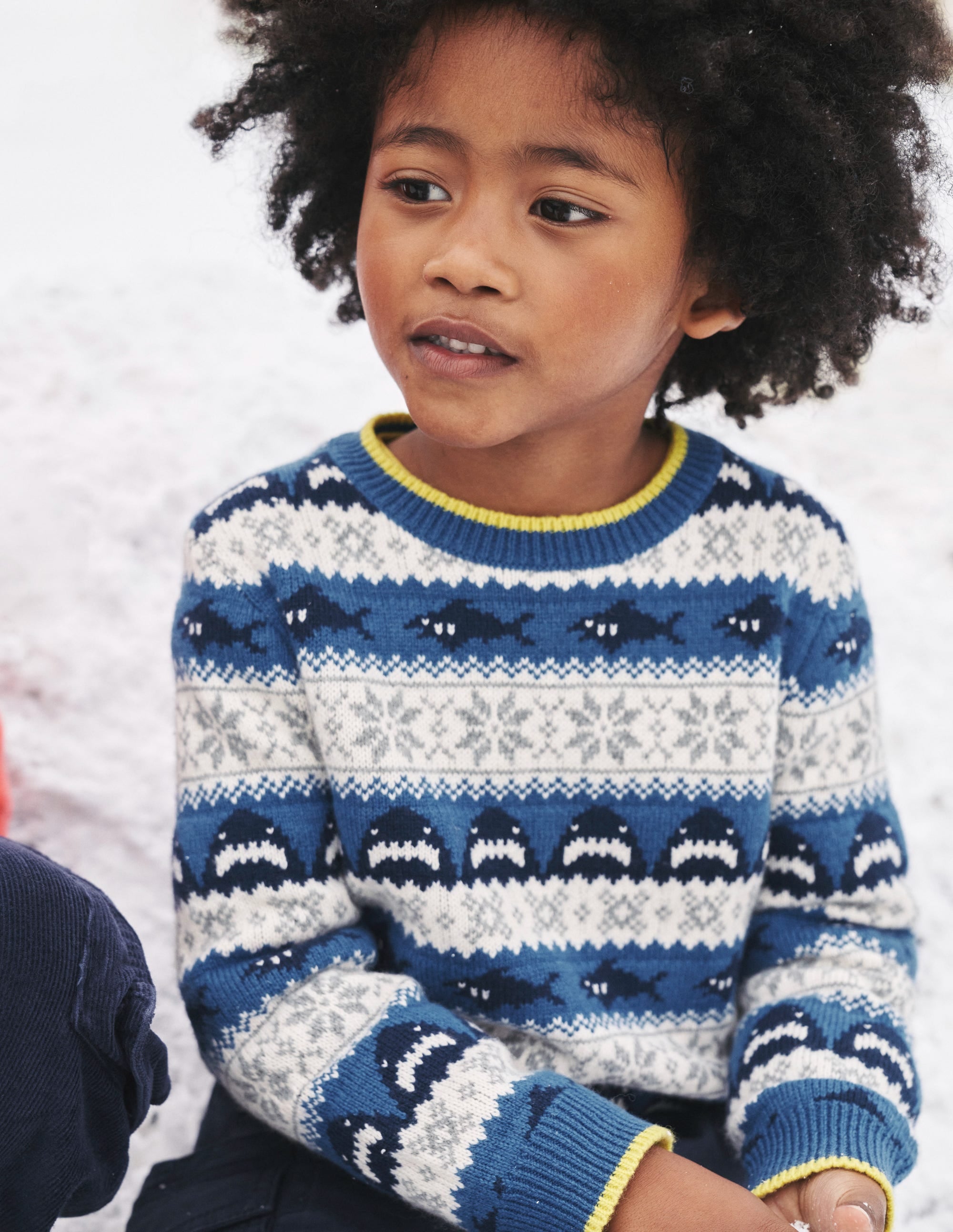 All Over Fair Isle Sweater-Dark Cobalt Sharks - Image 4