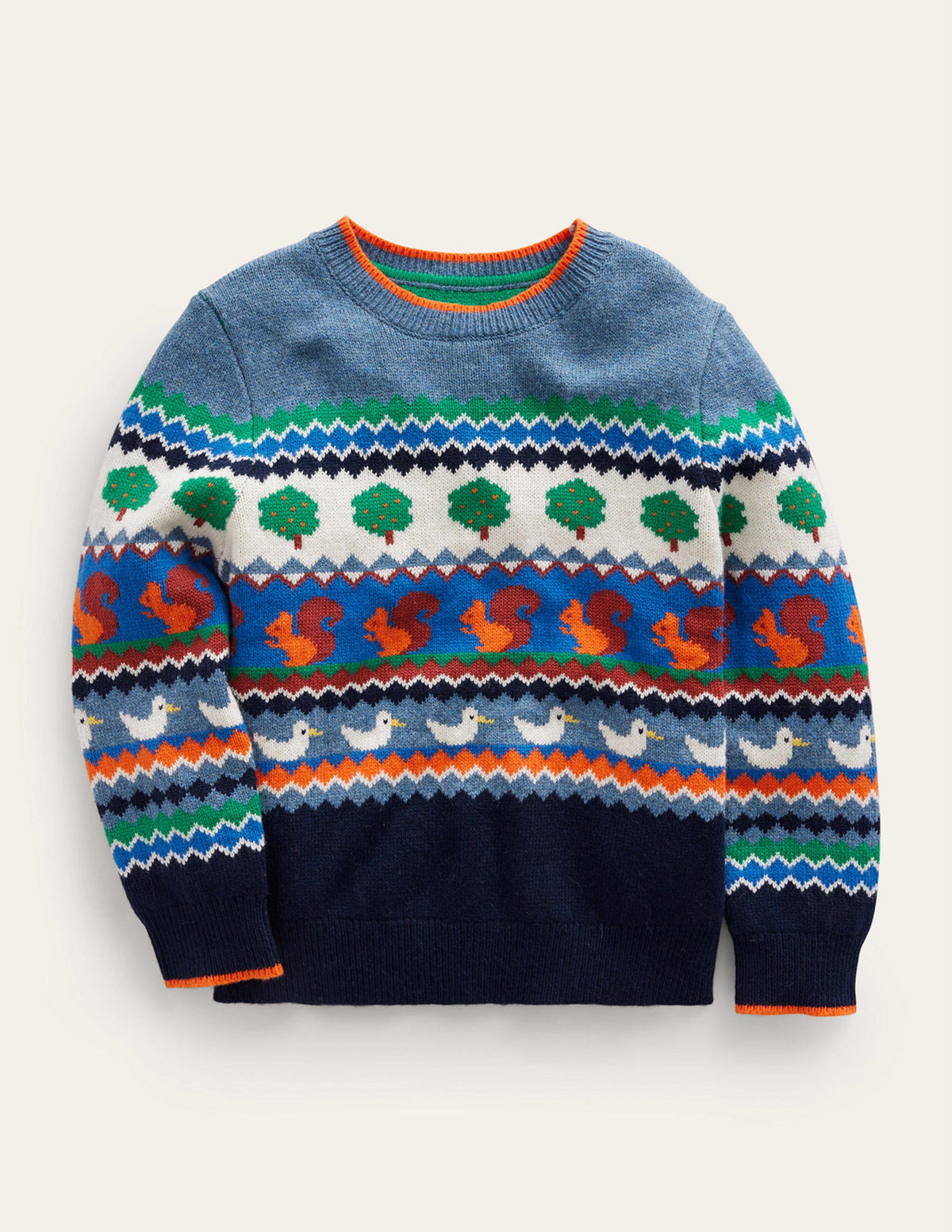 All Over Fair Isle Sweater-Multi Nature Fair Isle-1