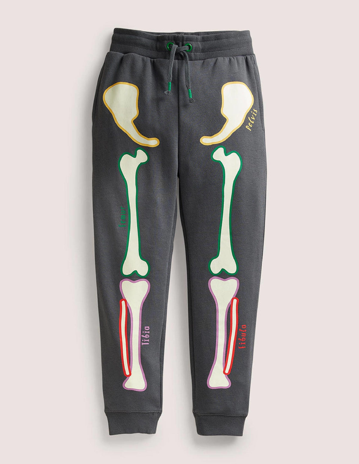 Halloween Skeleton Joggers-Smoke Grey Skelton-1