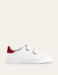 Double Strap Low Tops-White