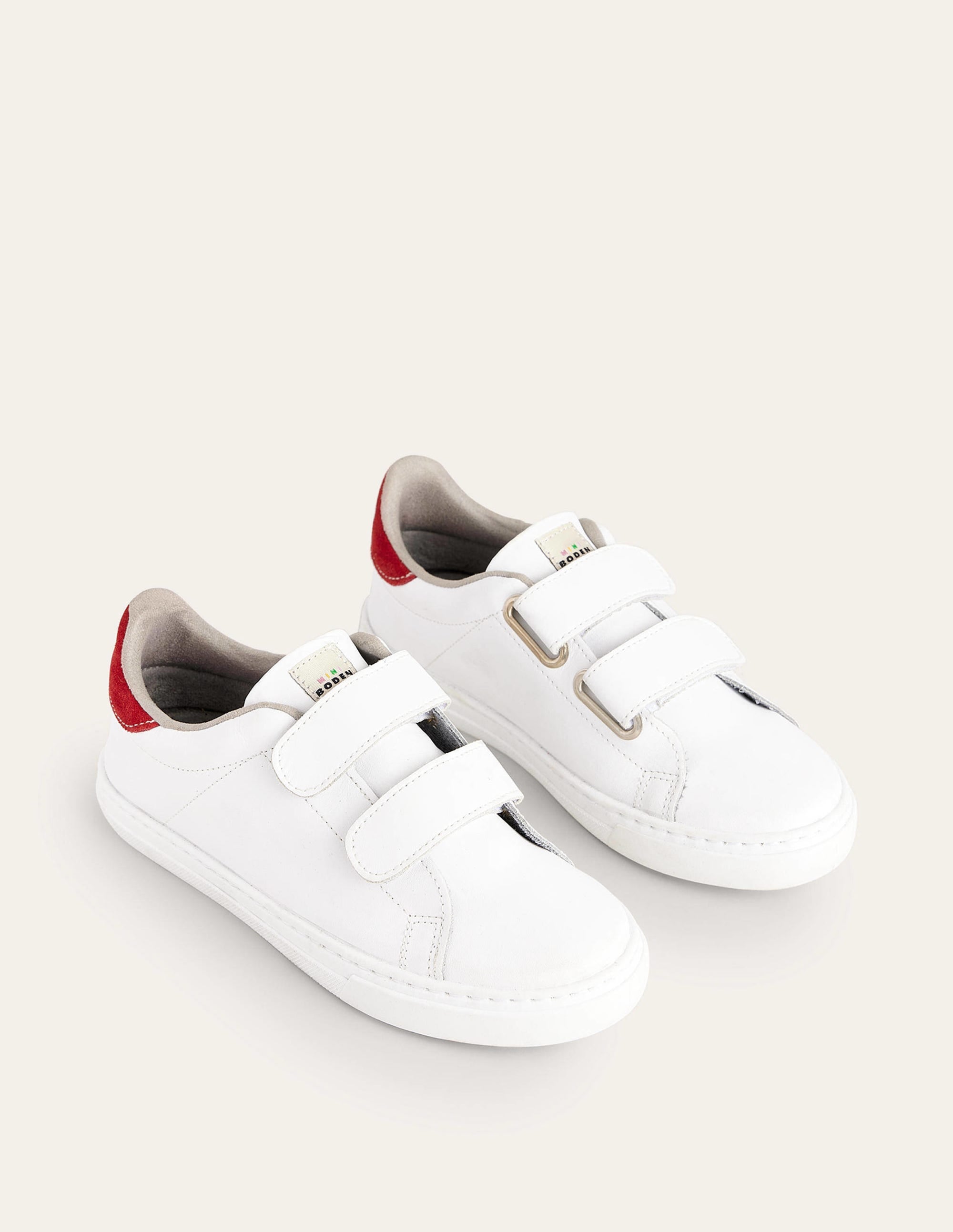 Double Strap Low Tops-White - Image 2