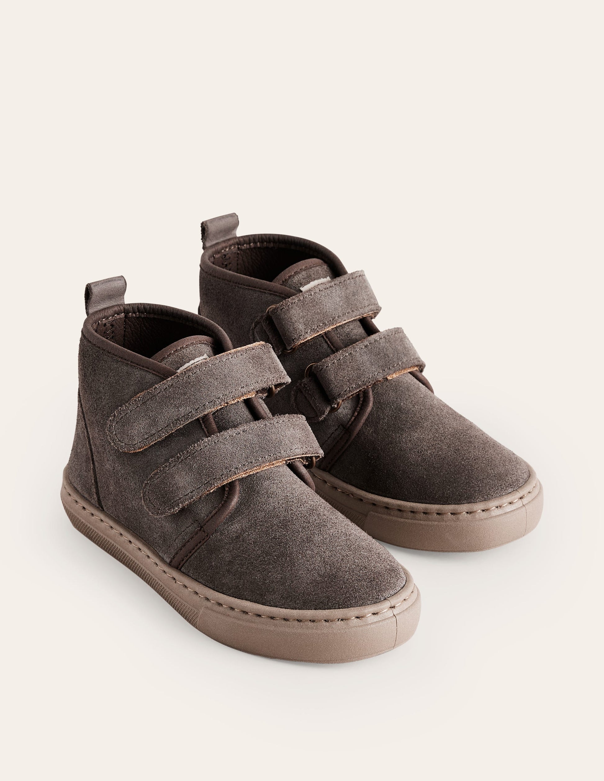 Suede Strap Boots-Grey-2