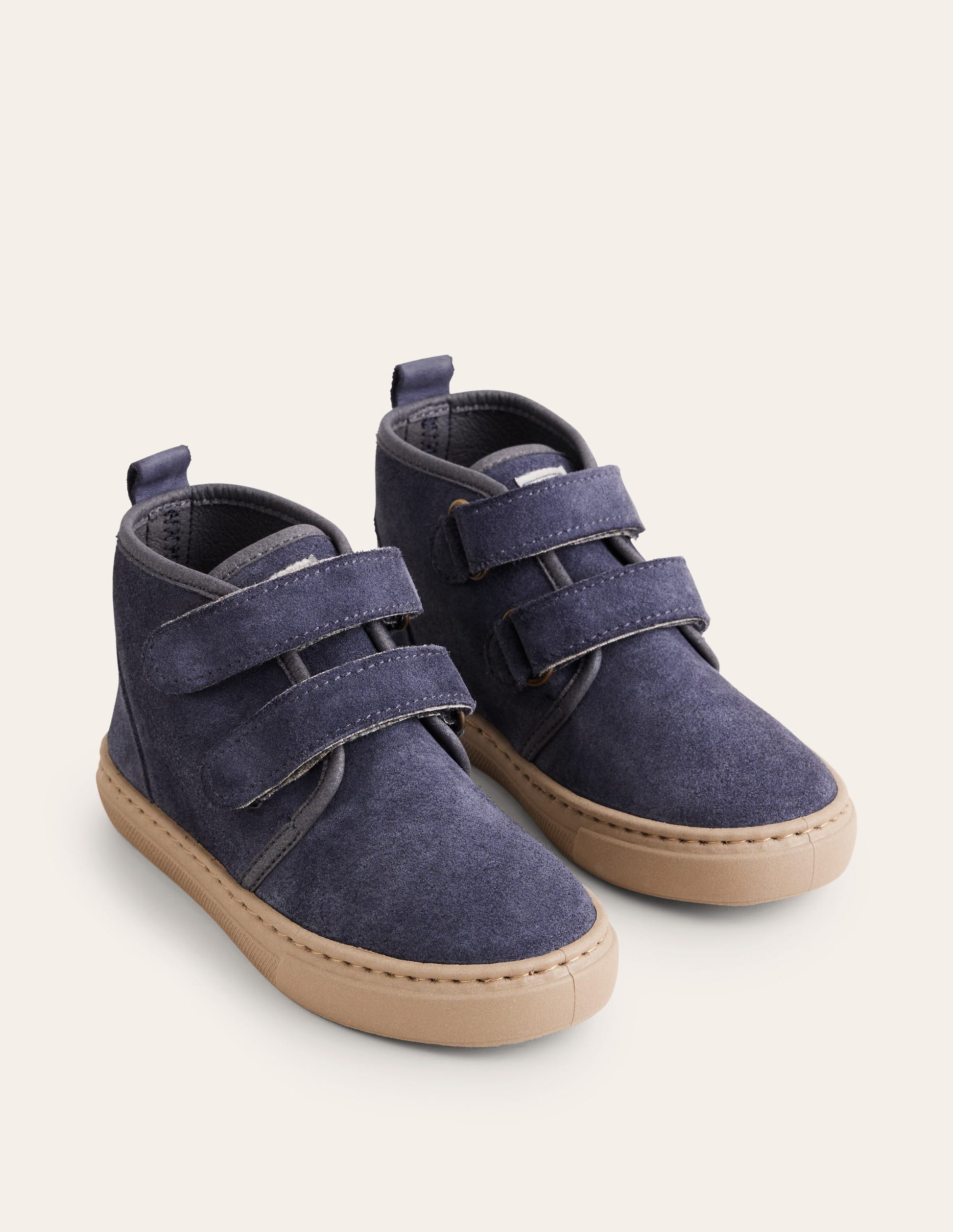 Suede Strap Boots-Navy-2
