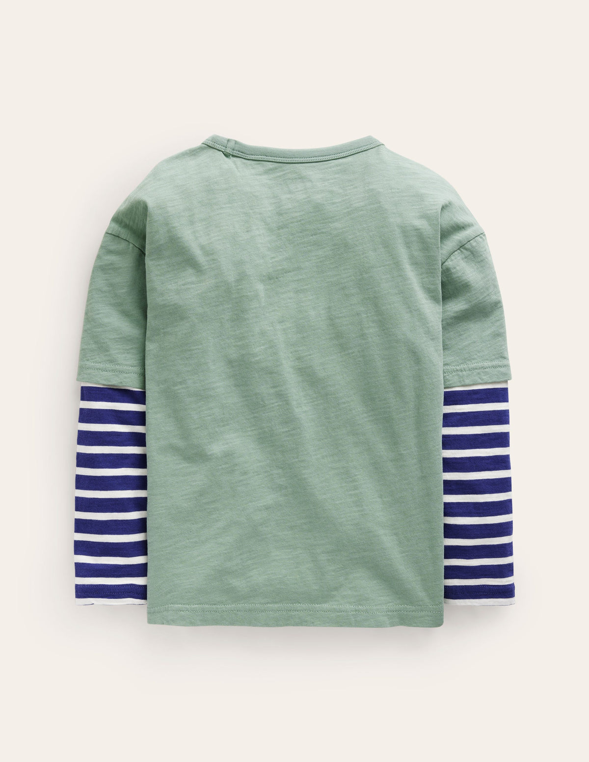 Layered Long-Sleeve T-Shirt-Green Smoke - Image 2