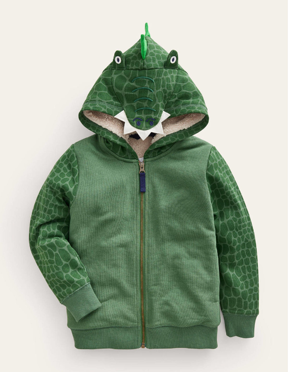 Novelty Hoodie-Green Crocodile-1