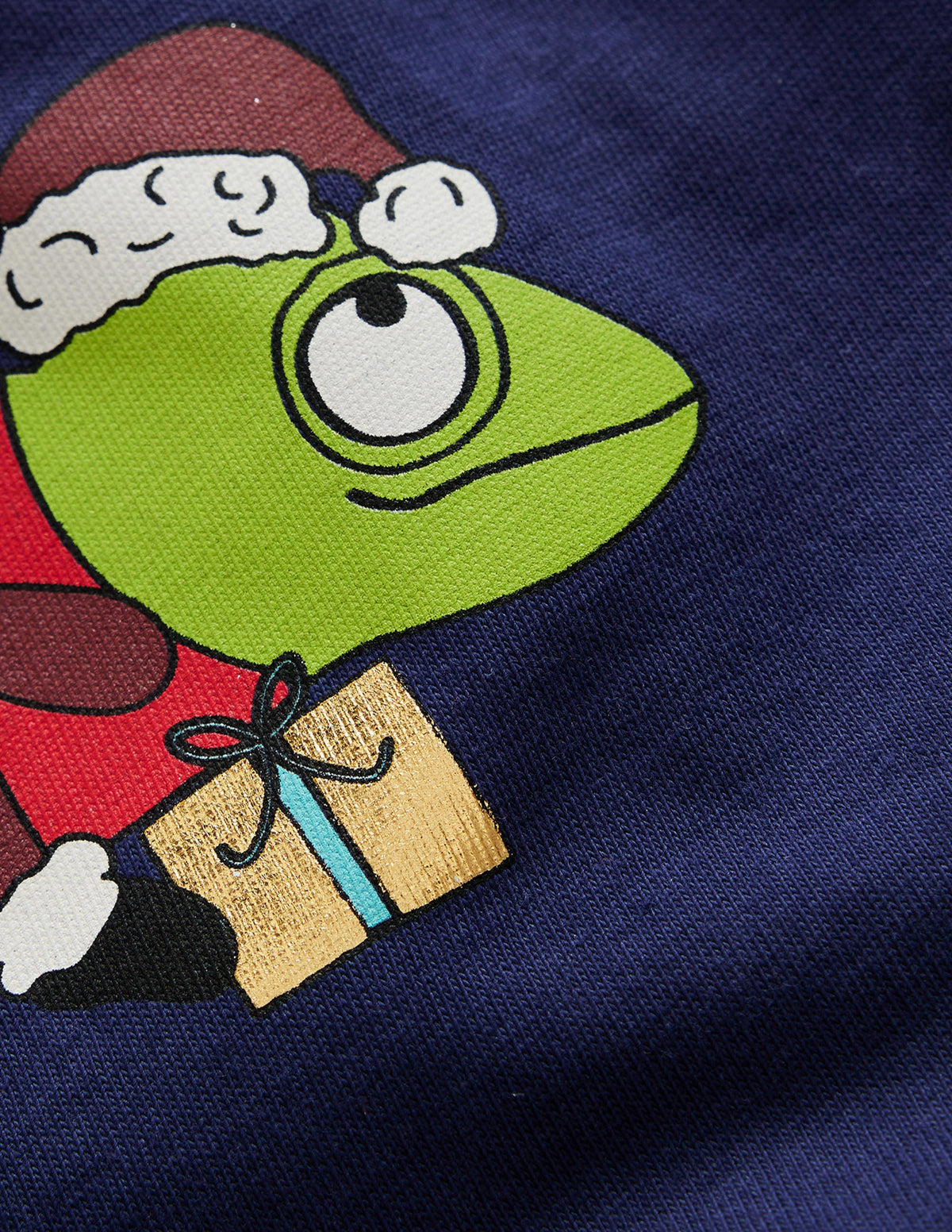 Novelty Printed T-shirt-College Navy/Deep Green - Image 3