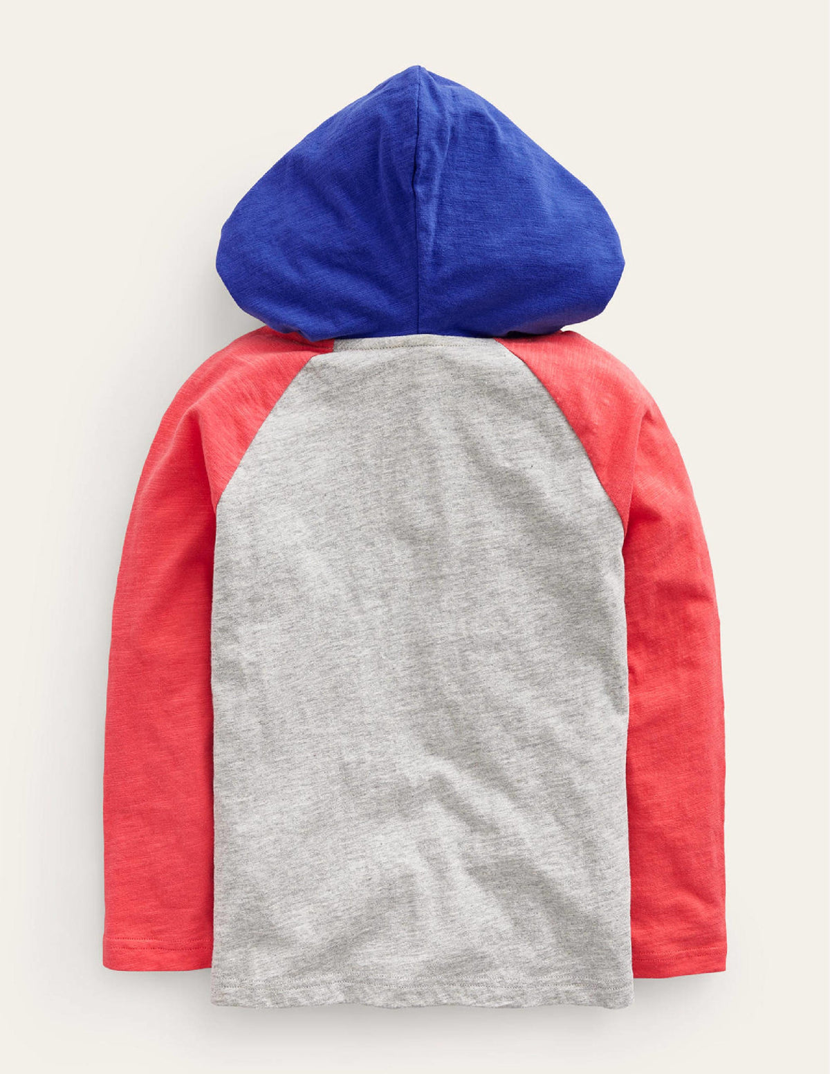 Off Piste Hooded T-shirt-Grey Marl/Red/Blue Mountain - Image 2