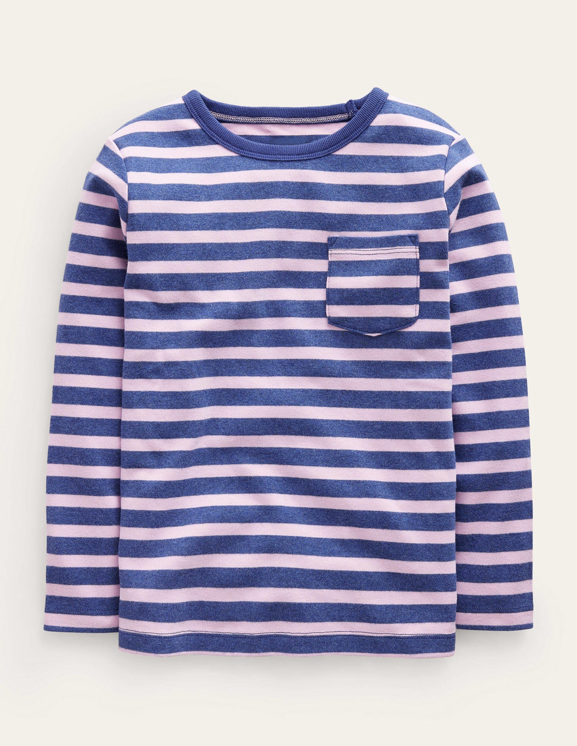 Supersoft Long Sleeve T-shirt-College Navy Marl/Lilac-1