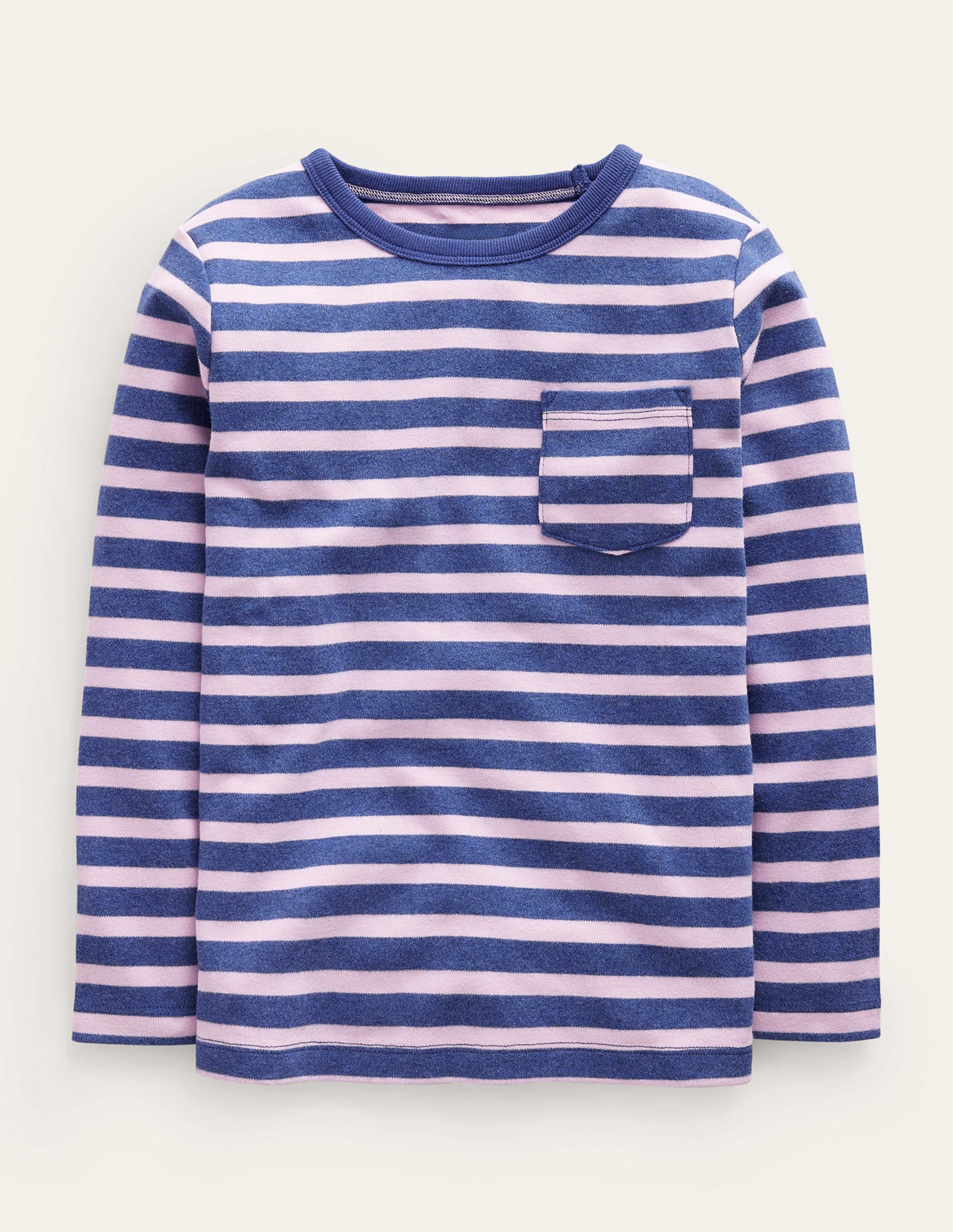 Supersoft Long Sleeve T-shirt-College Navy Marl/Lilac - Image 1