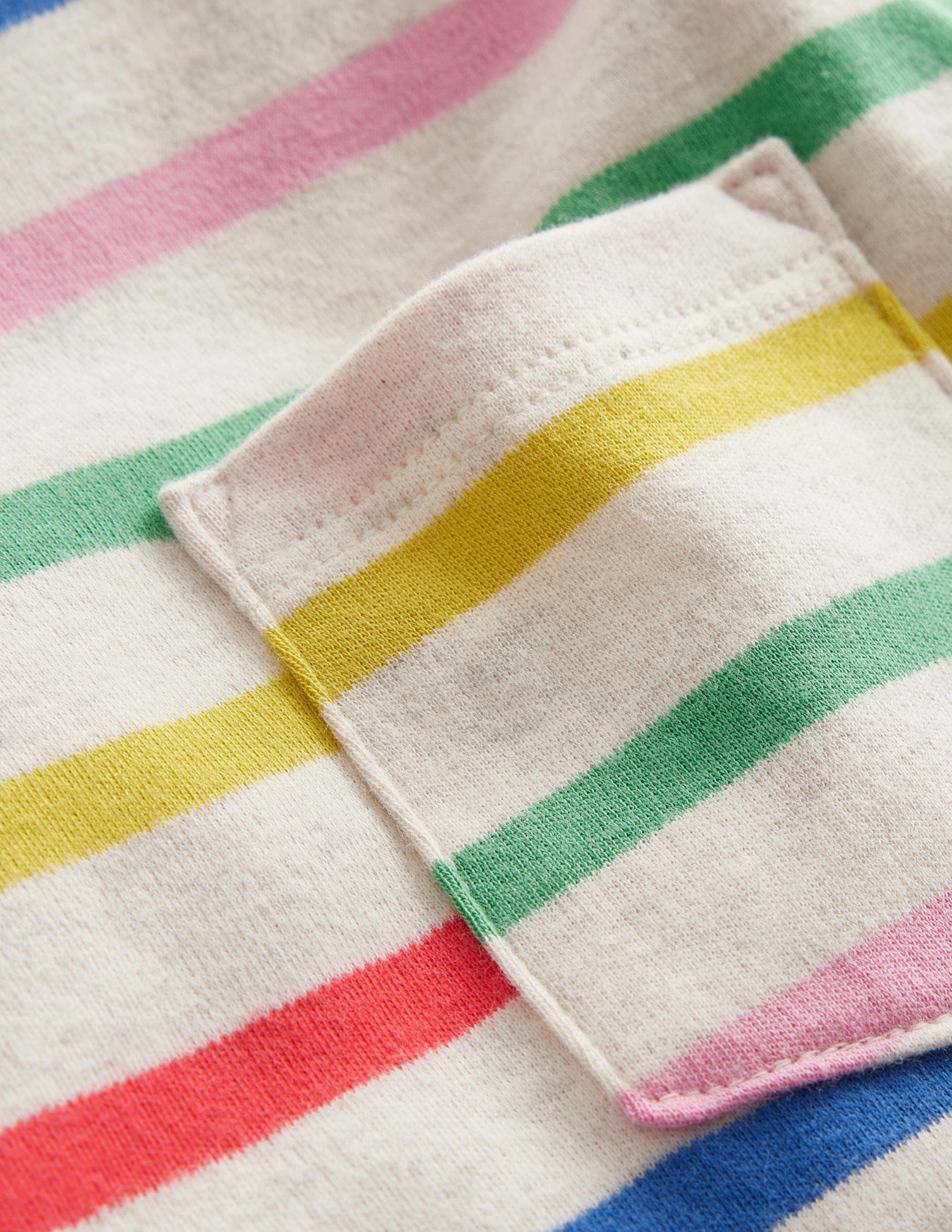 Supersoft Long Sleeve T-shirt-Oatmeal Marl/ Multi Stripe - Image 3