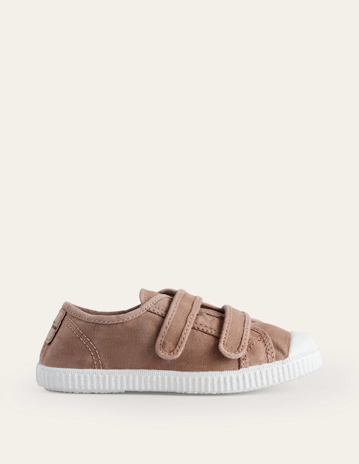 Double Strap Canvas Shoes-Brown