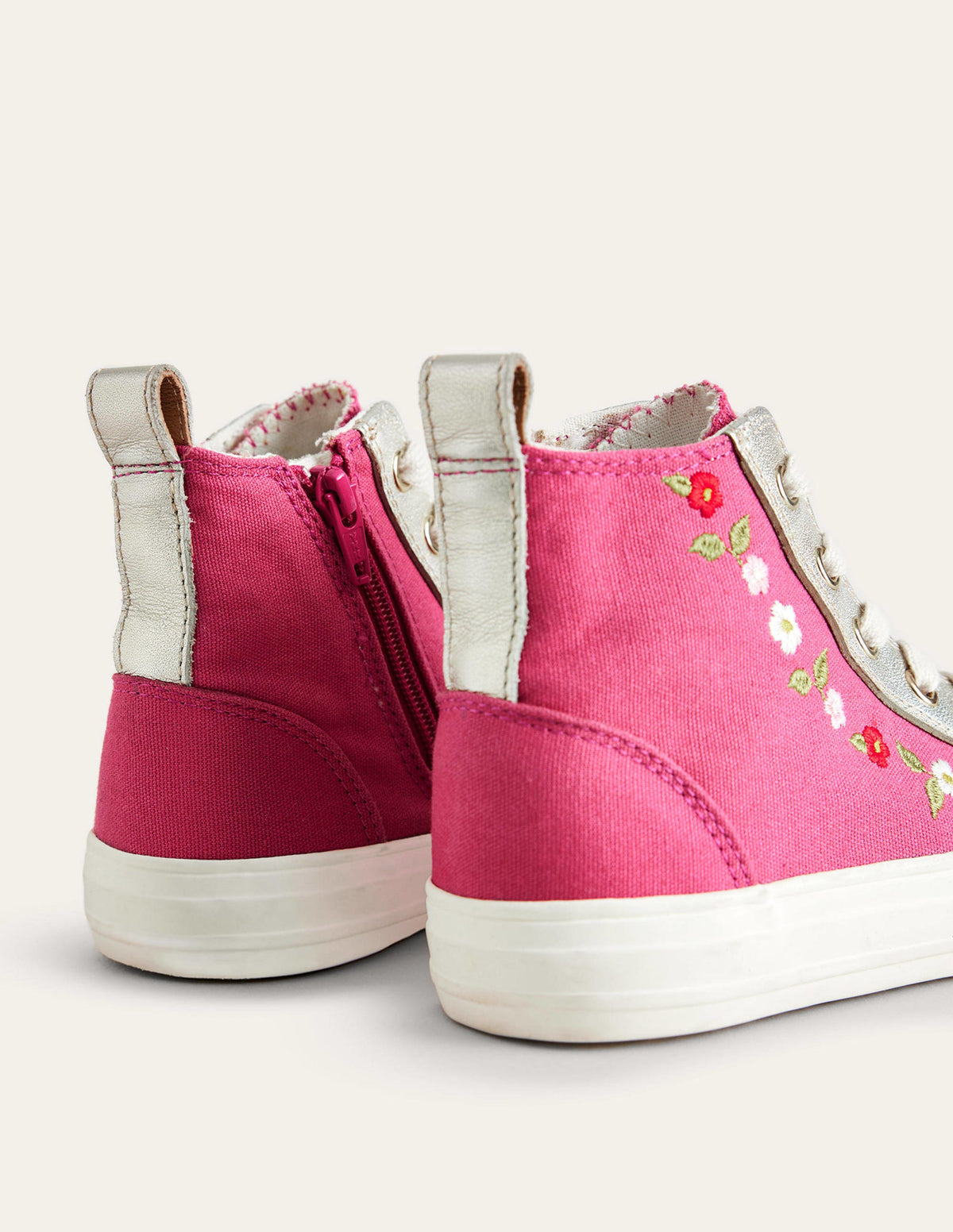 Embroidered High Tops-Rose Pink-3