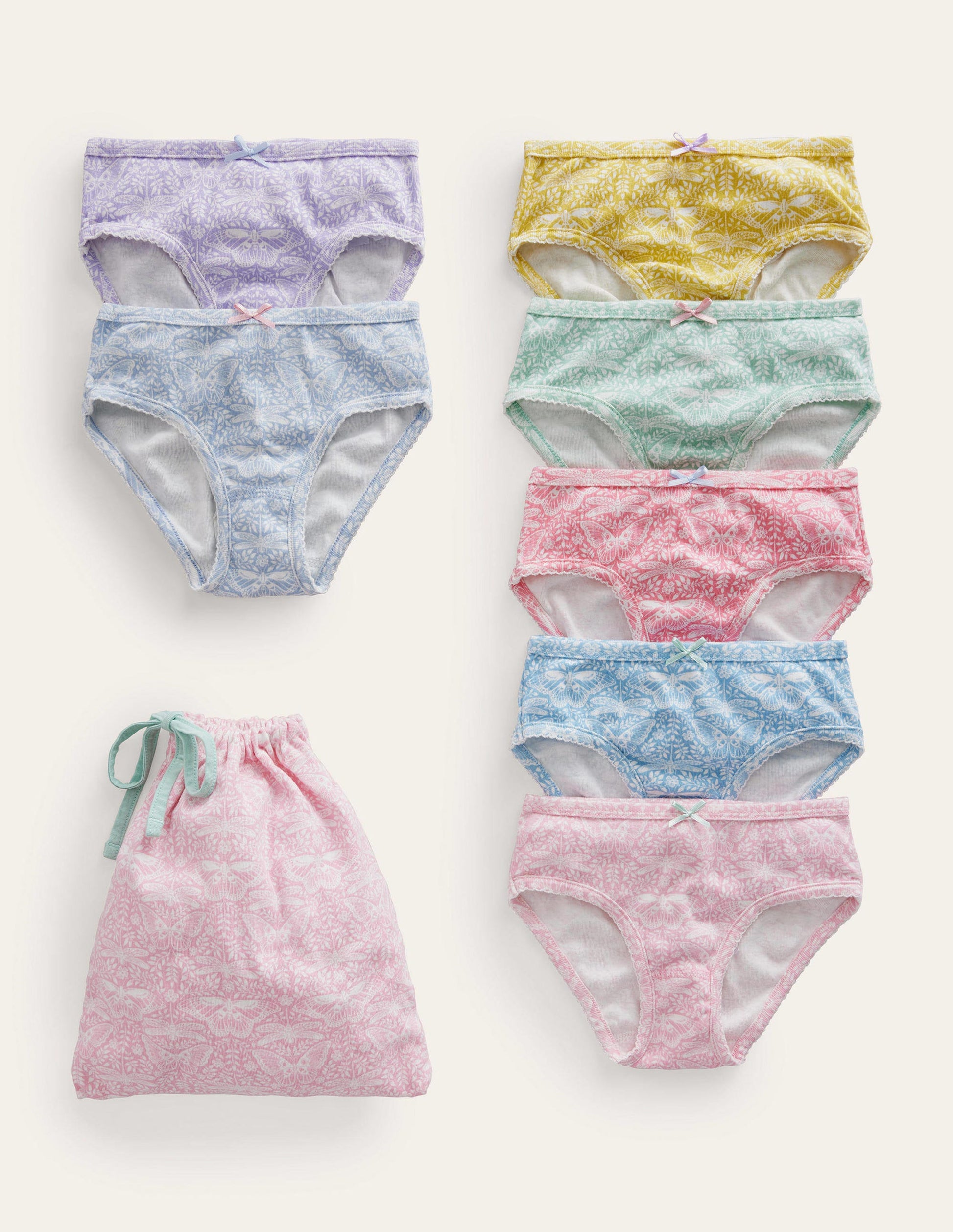 7 Pack Underwear-Multi Butterflies-1