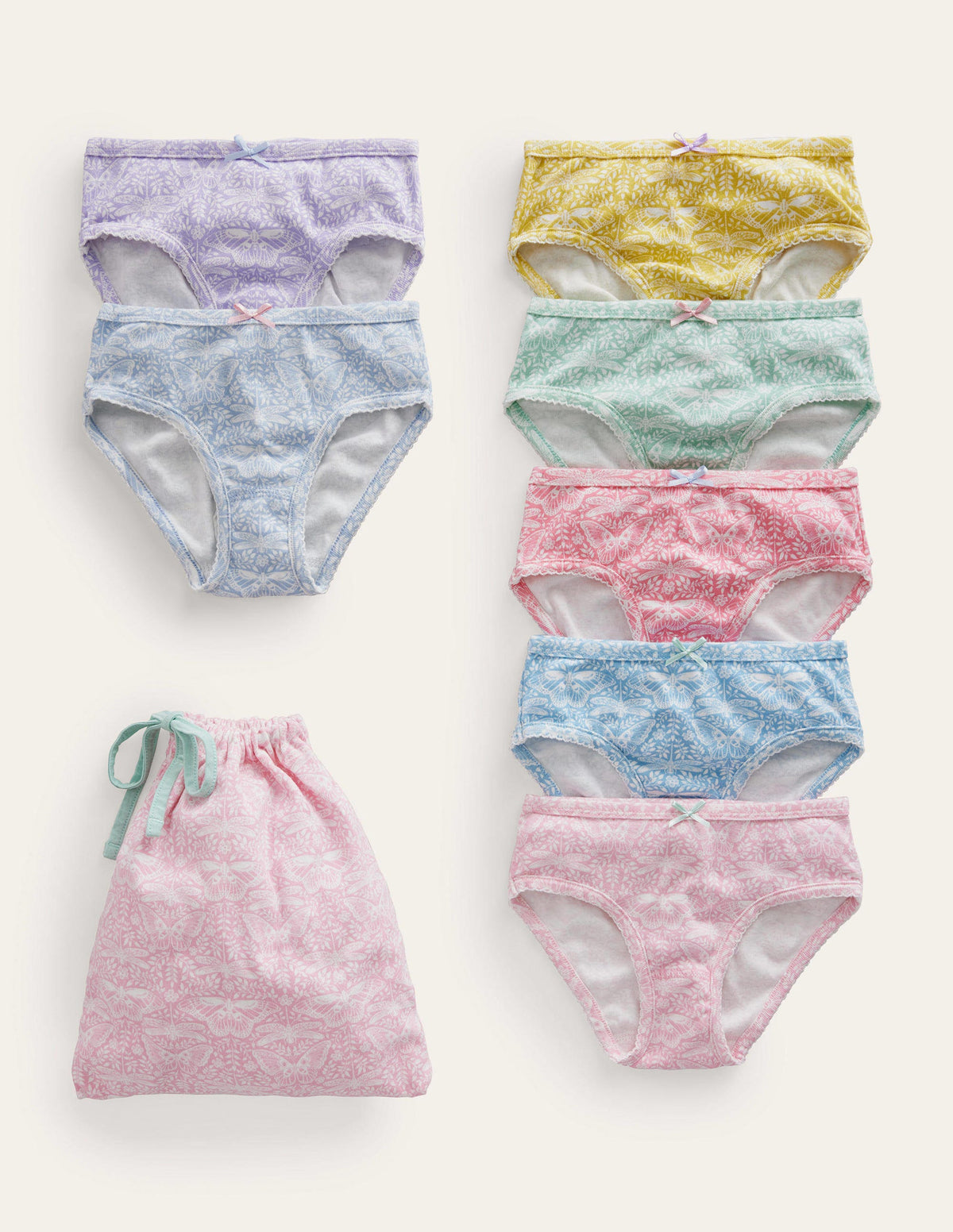 7 Pack Underwear-Multi Butterflies - Image 1