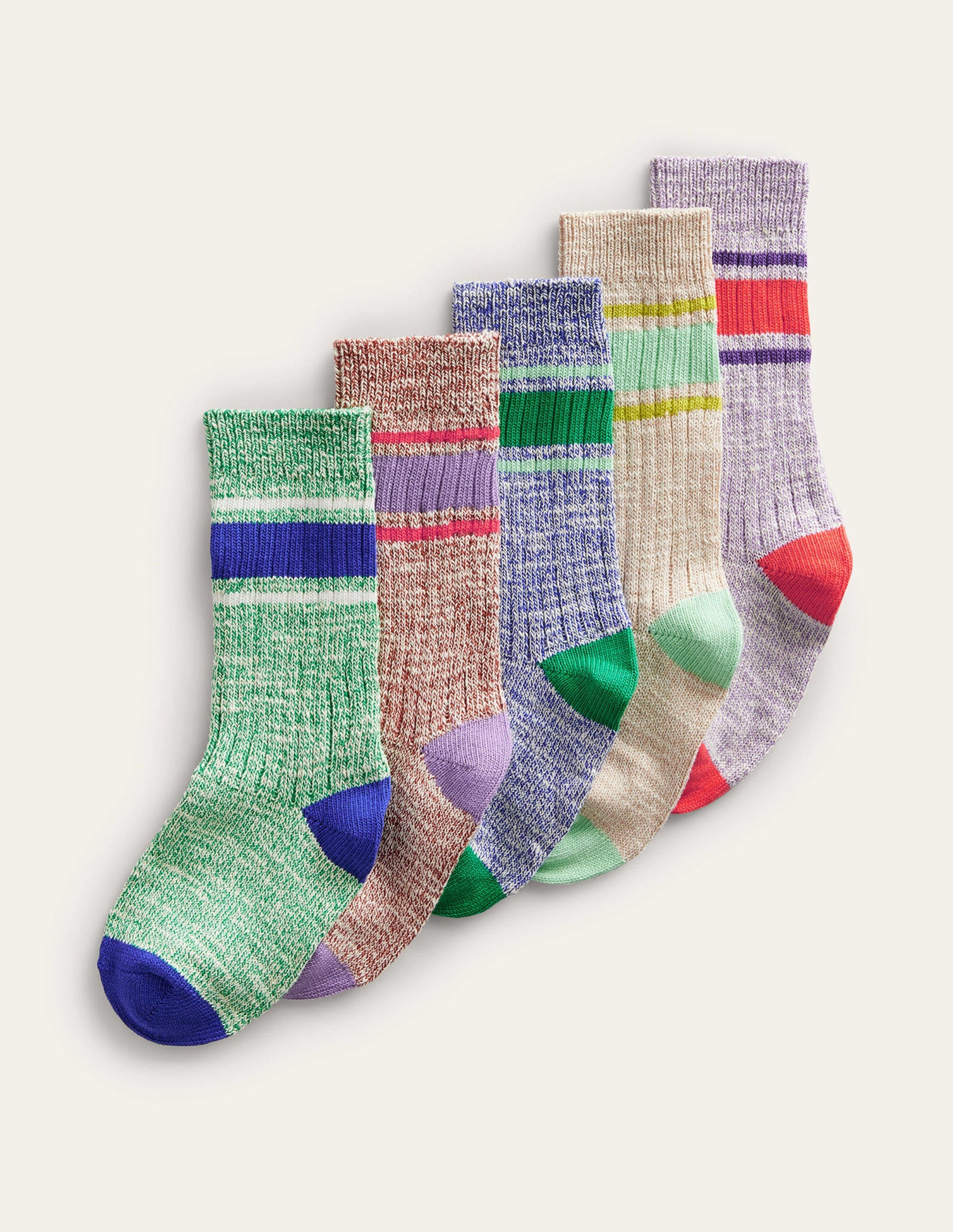 Chunky Socks 5 Pack-Multi Stripe - Image 1