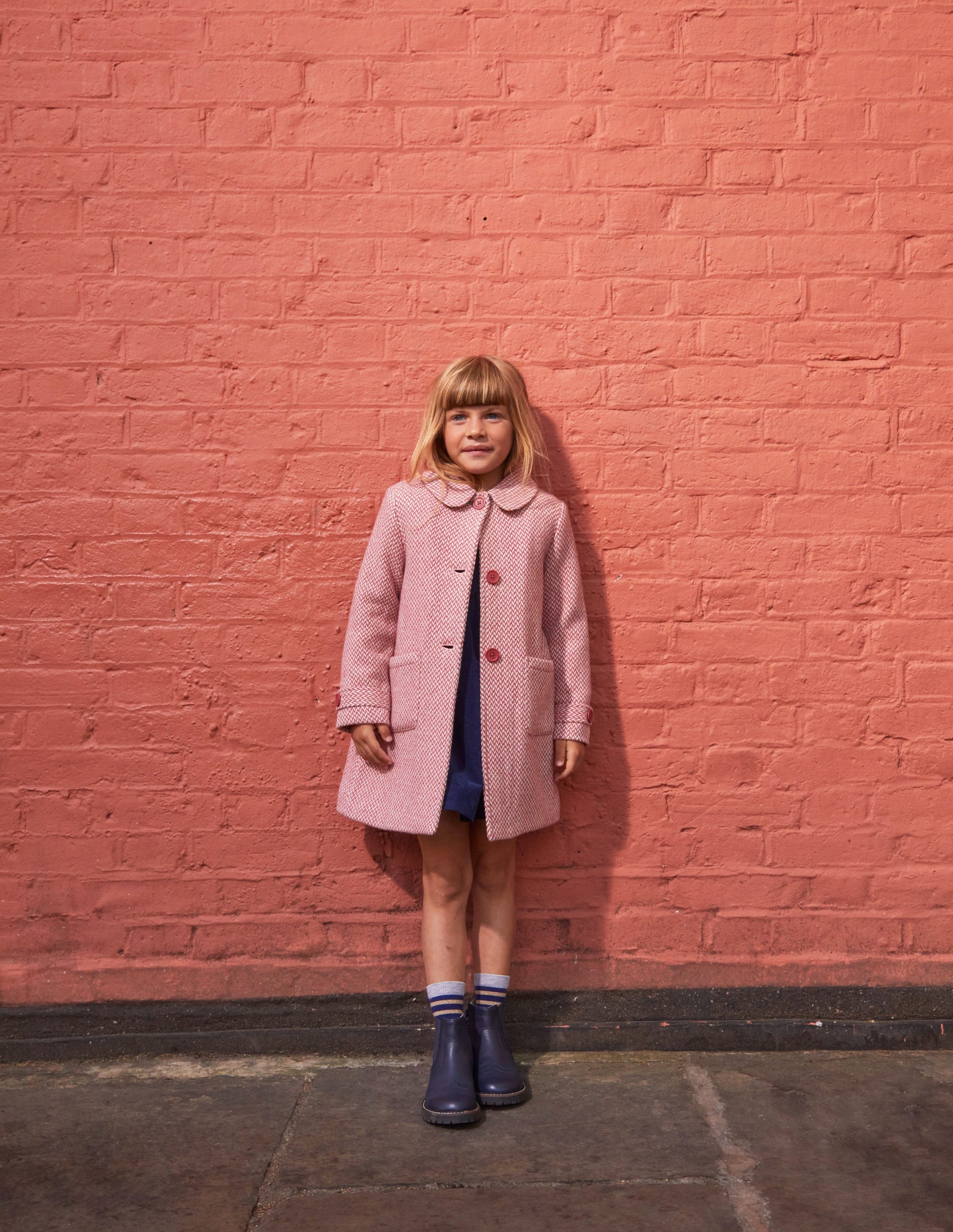Wonderful Wool Blend Coat-Pink Twill-5