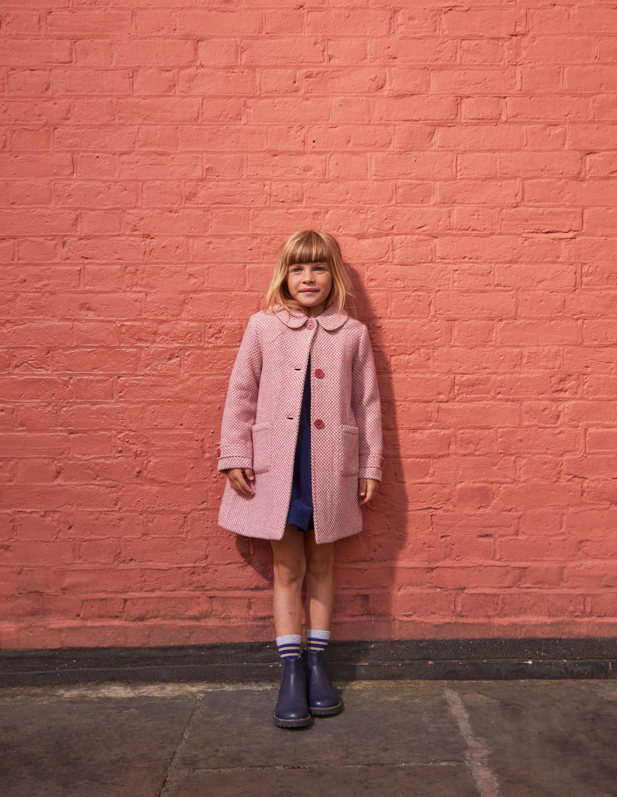 Wonderful Wool Blend Coat-Pink Twill - Image 5