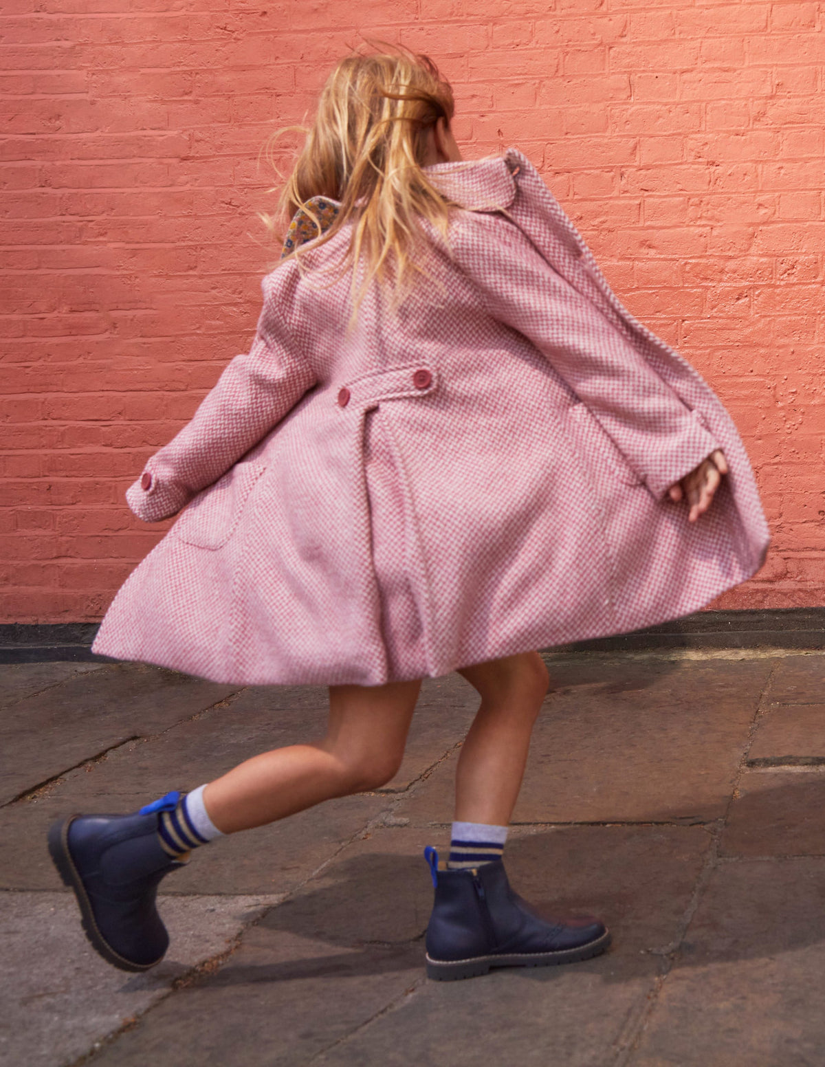Wonderful Wool Blend Coat-Pink Twill - Image 6